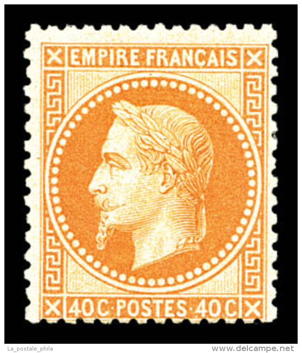 ** N&deg;31, 40c Orange, Fra&icirc;cheur Postale, SUP (certificat)     Qualit&eacute;: ** - 1863-1870 Napoleon III Gelauwerd