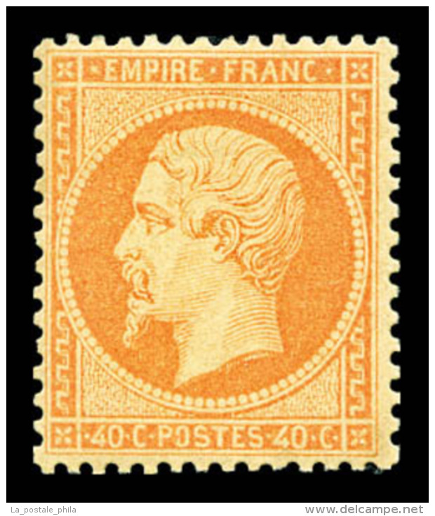 * N&deg;23, 40c Orange, Frais, TTB (certificat)   Cote: 2900 Euros   Qualit&eacute;: * - 1862 Napoléon III.