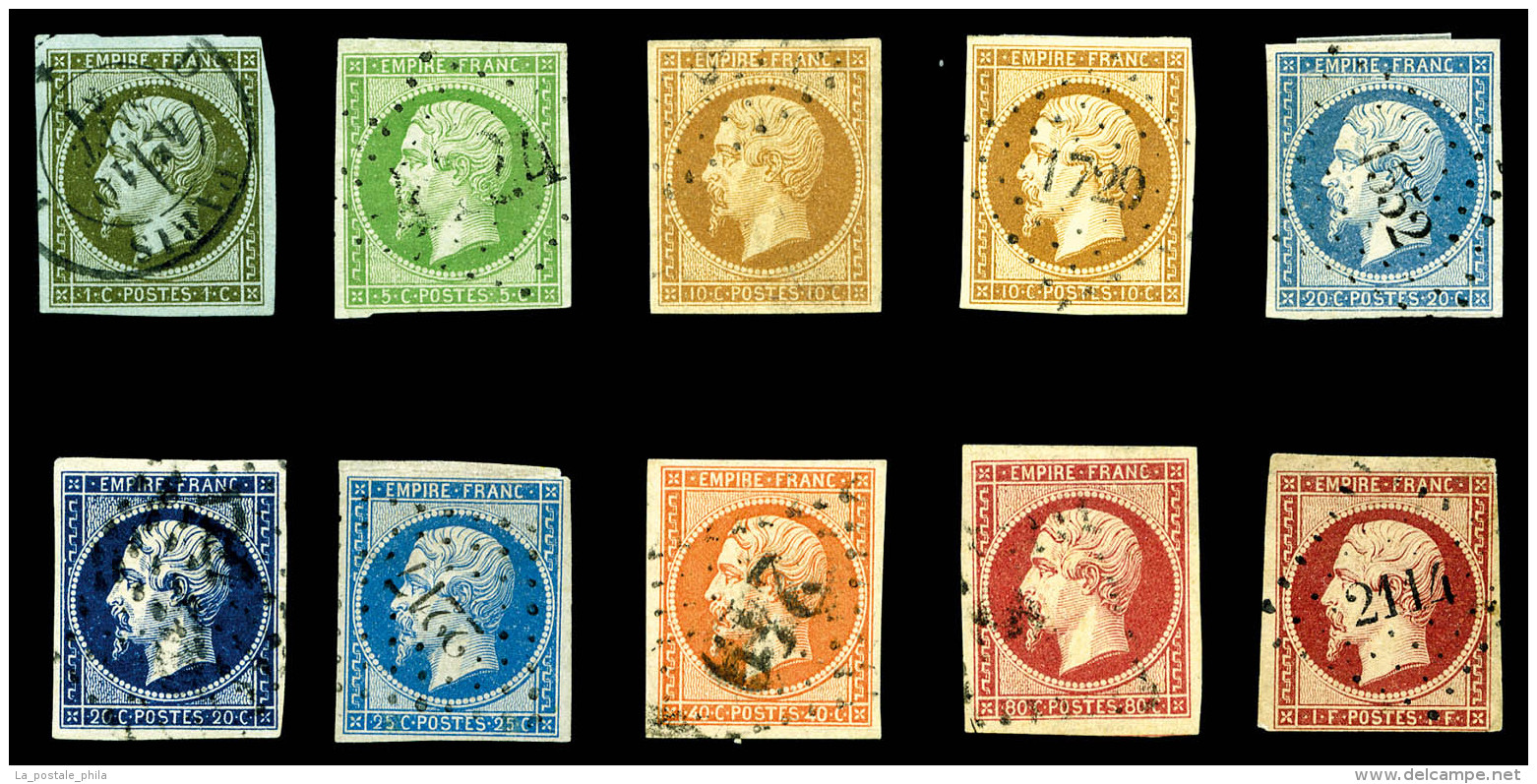 O N&deg;11/18, S&eacute;rie Empire Non Dentel&eacute; Quasi Compl&egrave;te, Belle Qualit&eacute; G&eacute;nerale,... - 1853-1860 Napoléon III