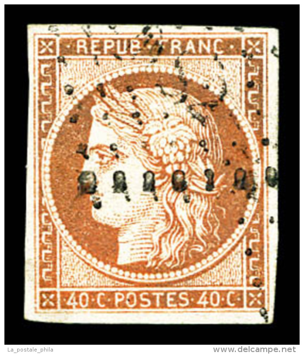 O N&deg;5, 40c Orange, TB   Cote: 500 Euros   Qualit&eacute;: O - 1849-1850 Cérès