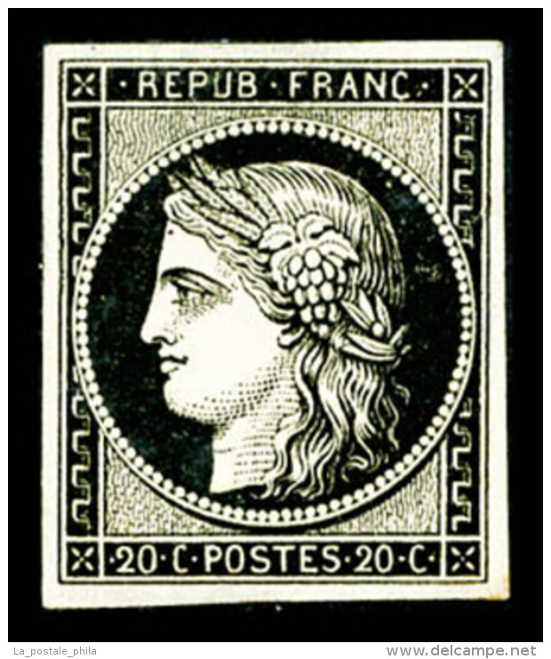 * N&deg;3, 20c Noir Sur Jaune, TB   Cote: 600 Euros   Qualit&eacute;: * - 1849-1850 Cérès
