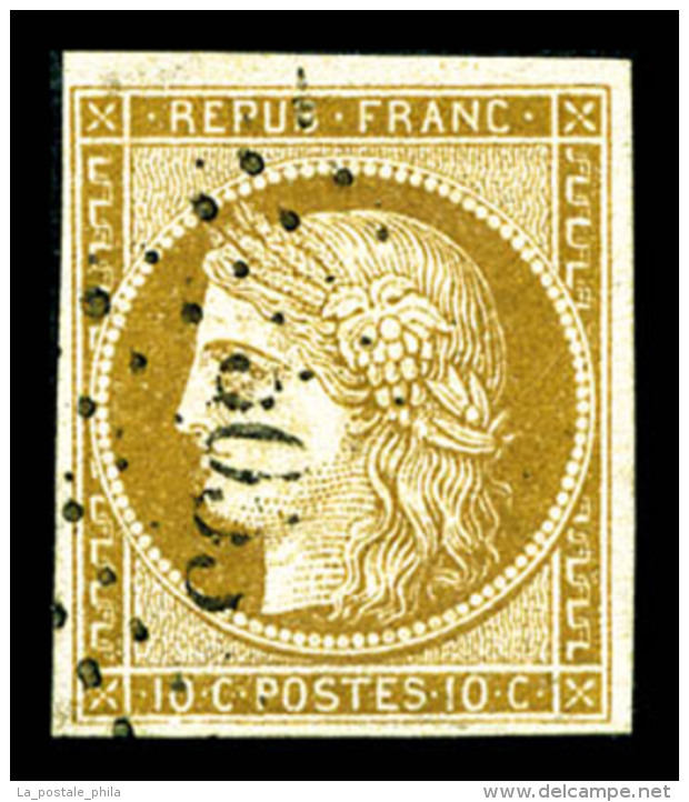 O N&deg;1a, 10c Bistre-brun, TB (sign&eacute; Calves/Brun/certificat)   Cote: 450 Euros   Qualit&eacute;: O - 1849-1850 Cérès