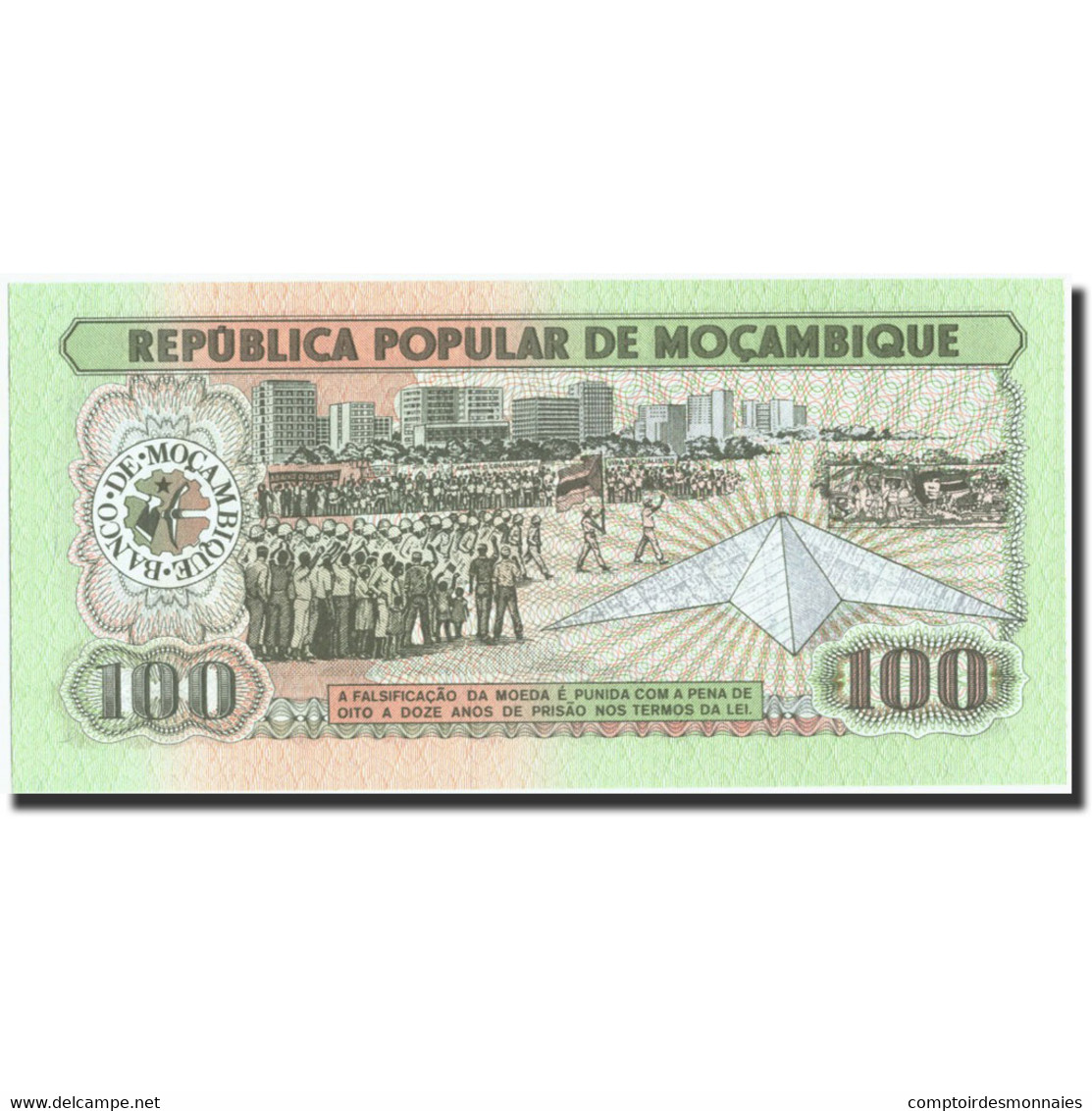 Billet, Mozambique, 100 Meticais, 1983, 1983-06-16, KM:126, NEUF - Mozambique