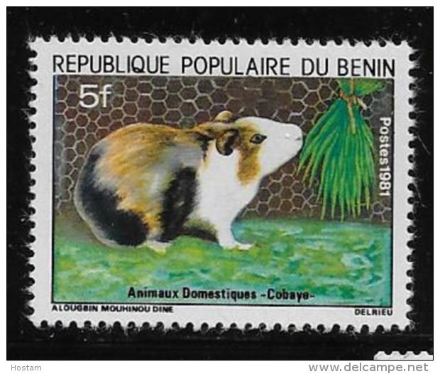 BENIN, 1981  SCOTT #510,  GUINEE PIG  Mint With Very Light Hing Mark - Bénin – Dahomey (1960-...)