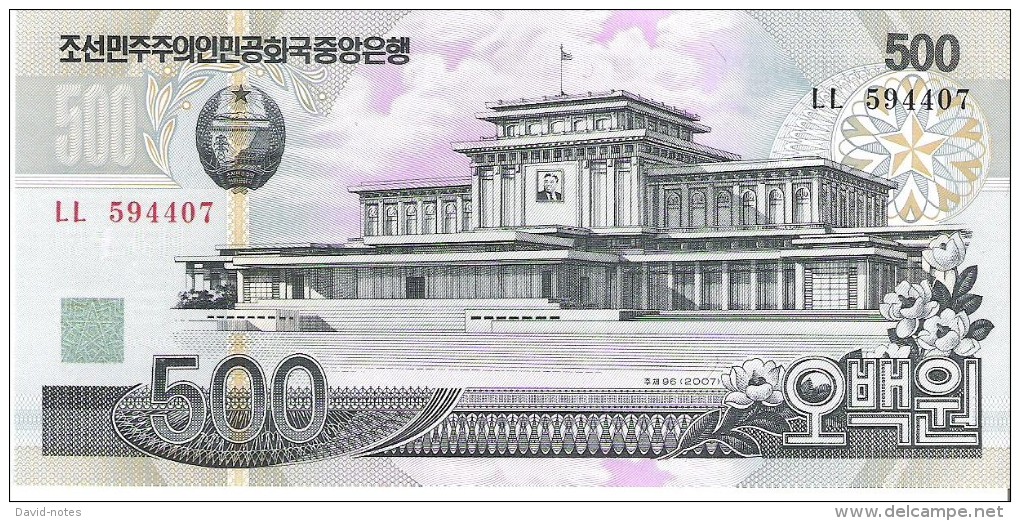 North Korea - Pick 44 - 500 Won 2007 - Unc - Corea Del Nord