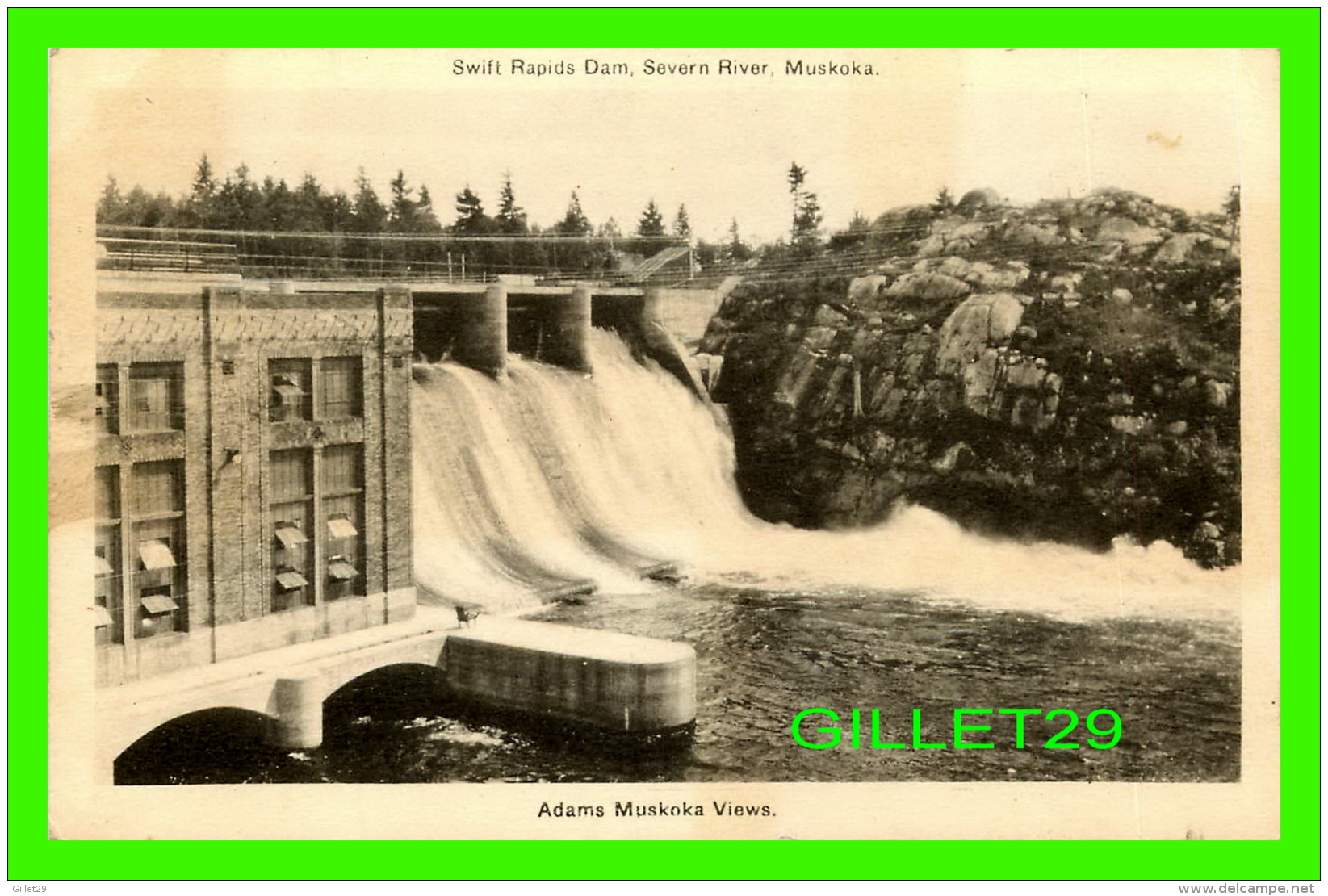 MUSKOKA, ONTARIO - SWIFT RAPIDS DAM, SEVERN RIVER - PECO - - Muskoka