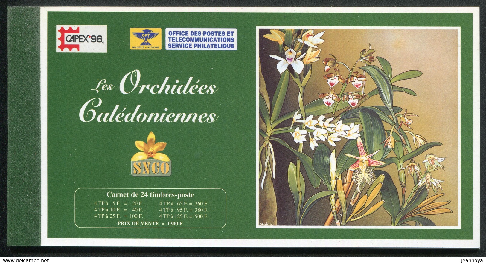 NOUVELLE CALEDONIE - CARNET N° C710 * * - CAPEX 1996 "LES ORCHIDÉES CALÉDONIENNES - LUXE - Carnets