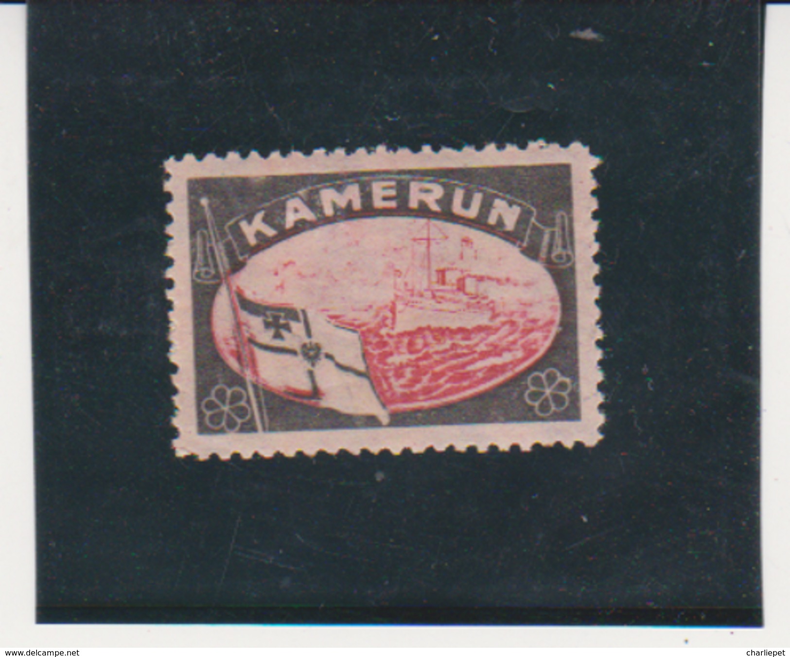 German Germany Mourning Labels Lost Colonies Cameroun Kamerun Cinderella Issued In 1920 By Sigmund Hartig MH - Cameroun