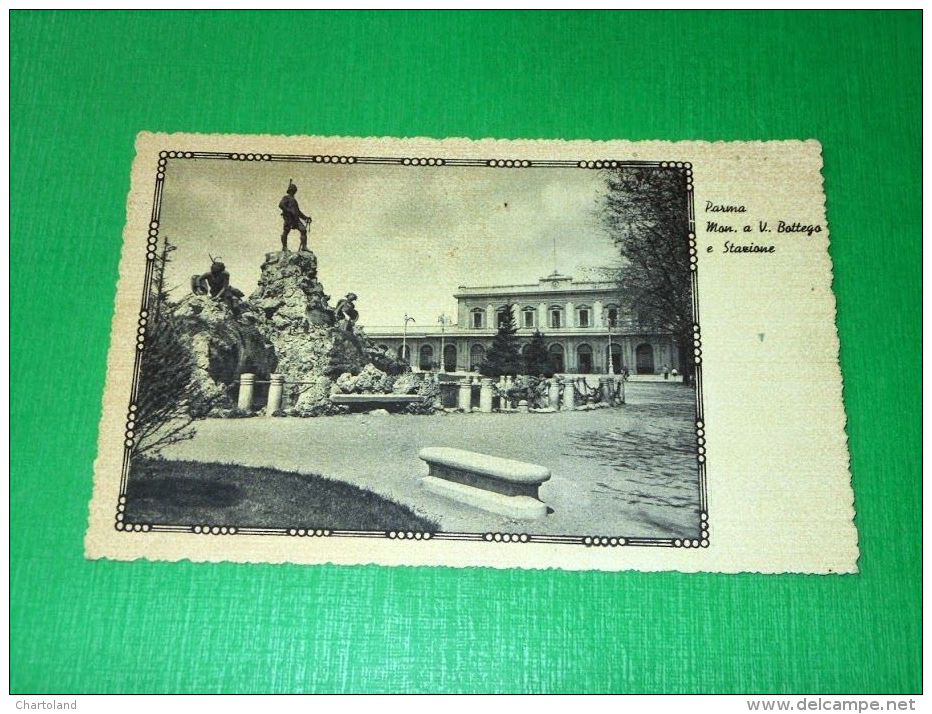 Cartolina Parma - Monumento A V. Bottego E Stazione 1952 - Parma
