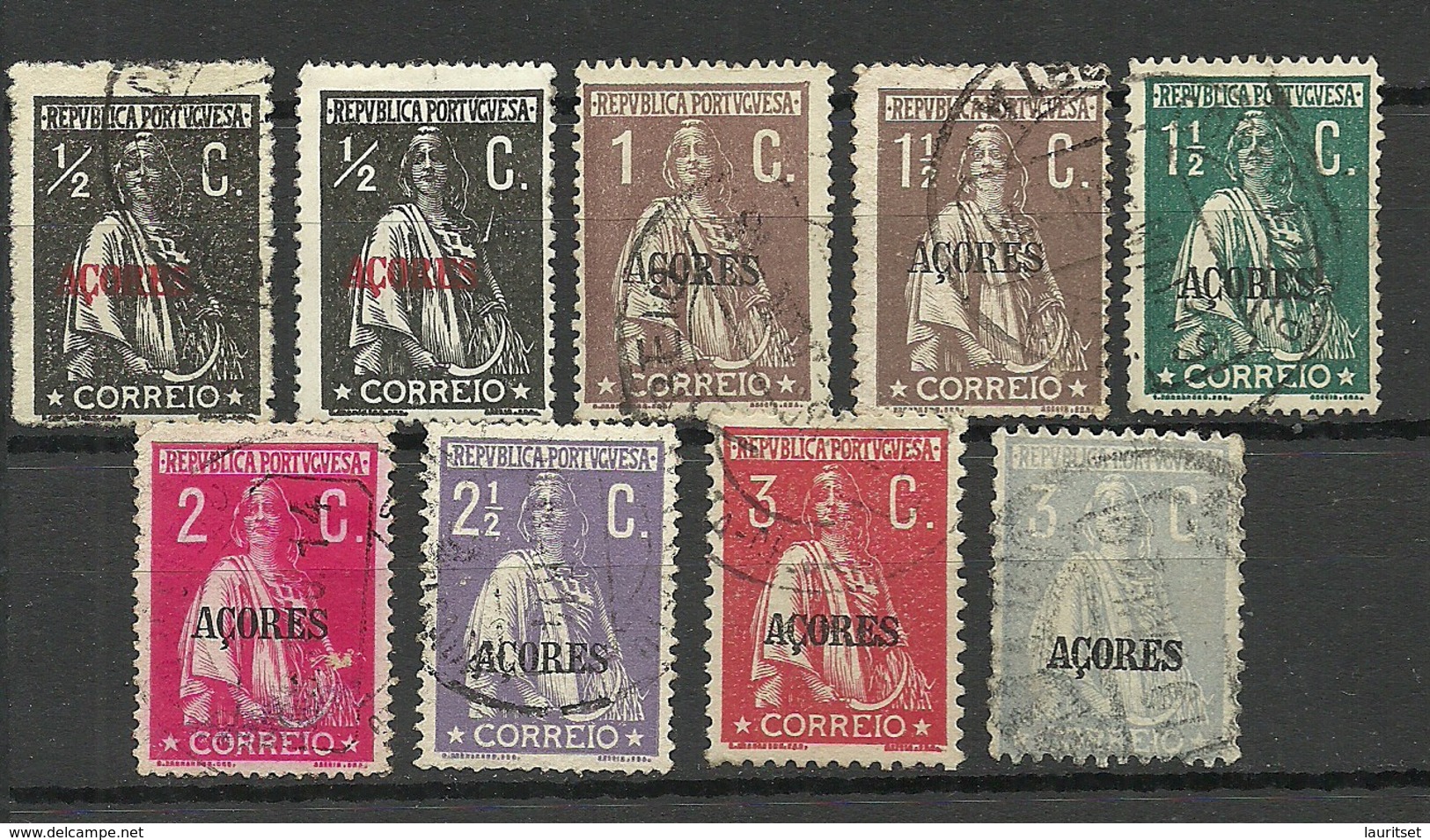 PORTUGAL AZORES 1912 Small Lot O - Other & Unclassified