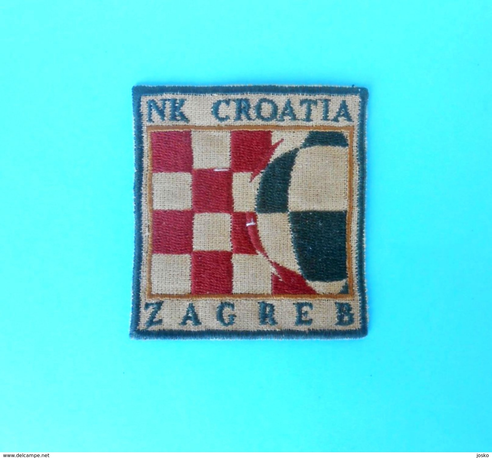 NK CROATIA ZAGREB ( Now GNK DINAMO ) - Croatia Football Club Official Vintage Patch * Soccer Fussball Calcio Croatie - Bekleidung, Souvenirs Und Sonstige