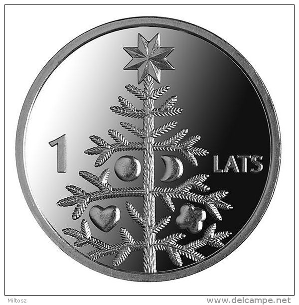 Latvia 1 Lats 2009 Christmas Tree - Lettonie