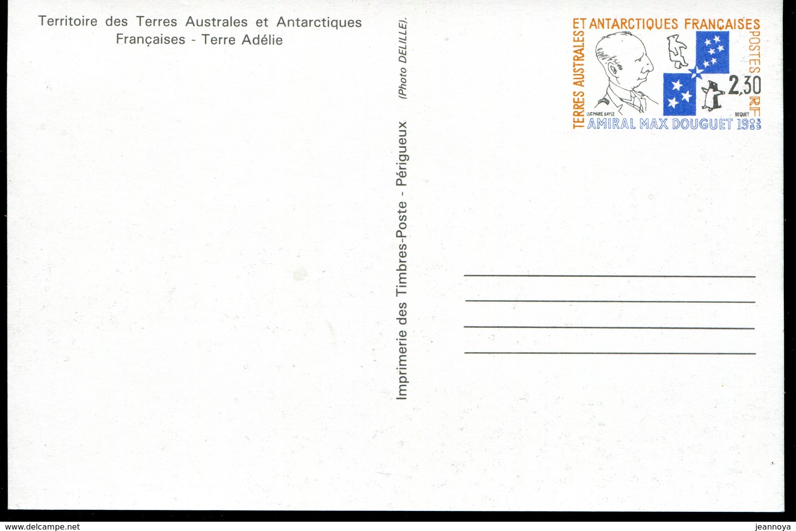 TAAF - ENTIER POSTAL - CP N° 1- NEUVE - LUXE - Entiers Postaux