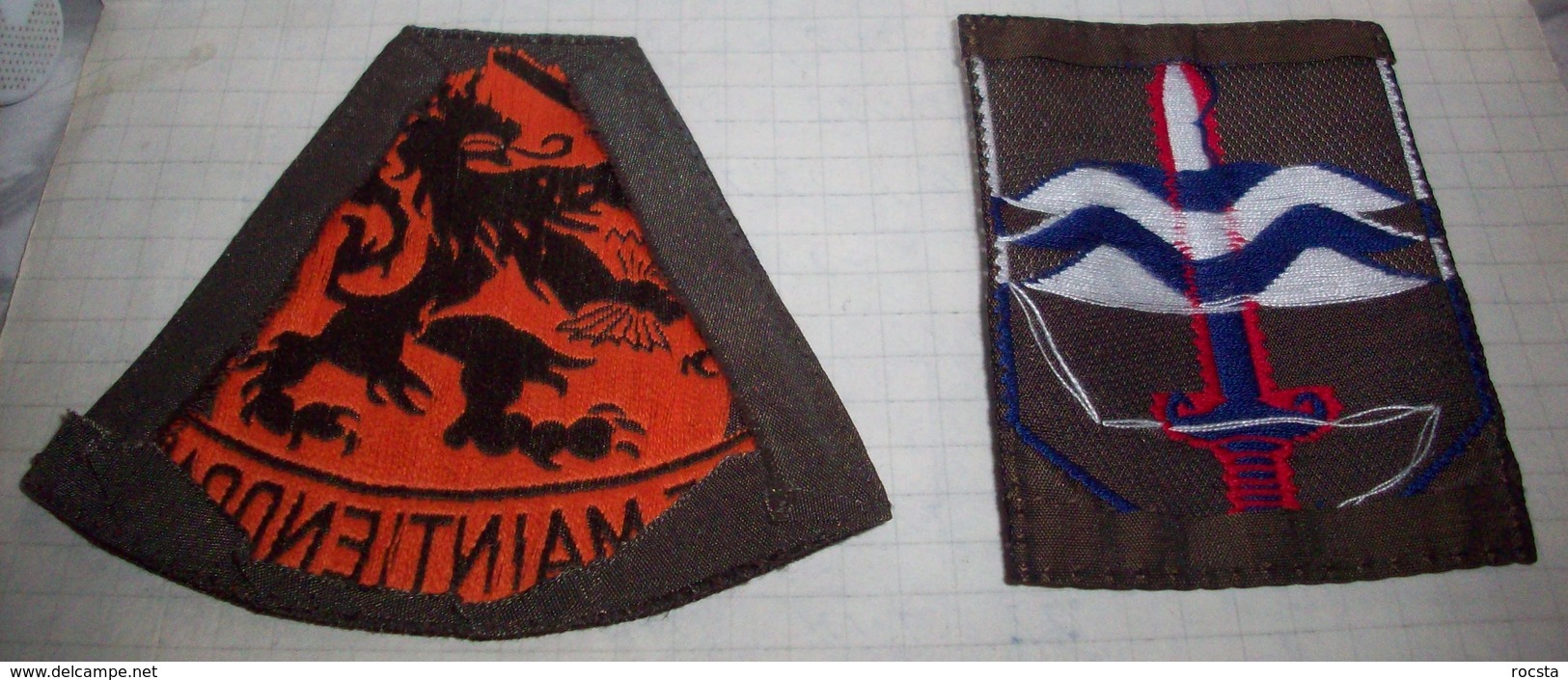 Set Of Patches Army Netherlands - 1950s - Scudetti In Tela