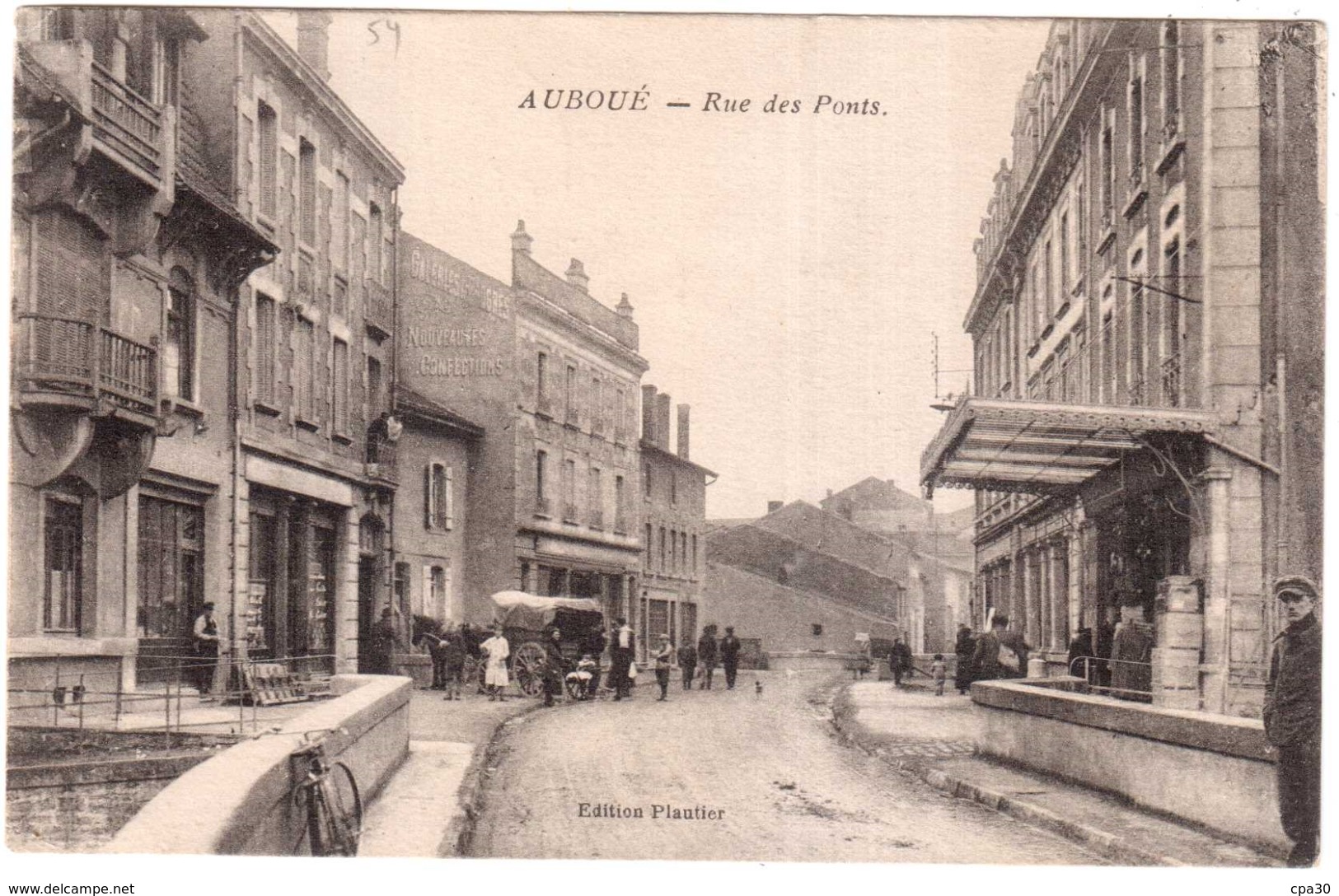 CPA MEURTHE-et-MOSELLE AUBOUE.RUE DES PONTS - Longwy