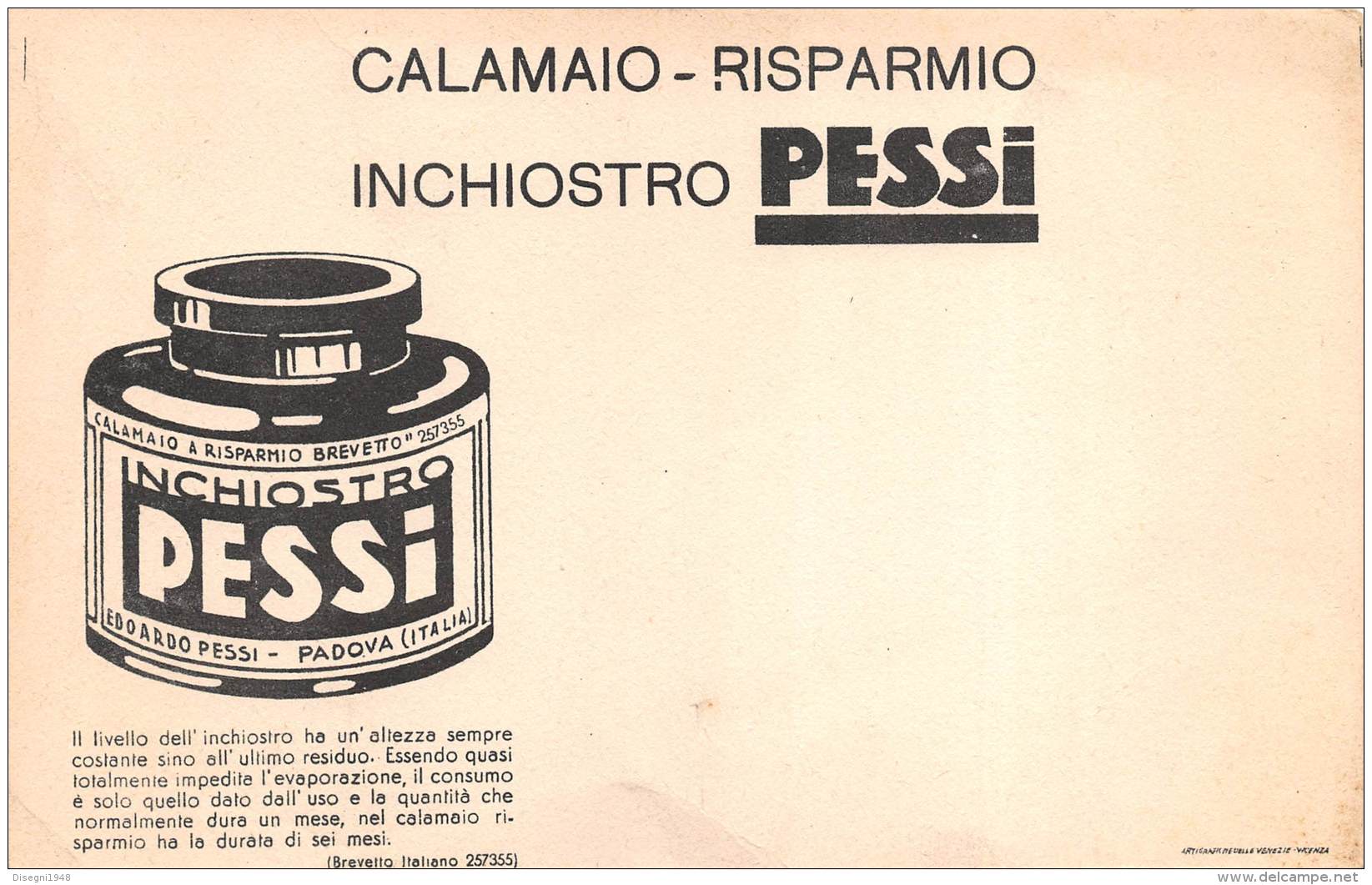 06814 "INCHIOSTRO PESSI - CALAMAIO RISPARMIO" CARTA ASSORB. ORIGINALE - Papeterie