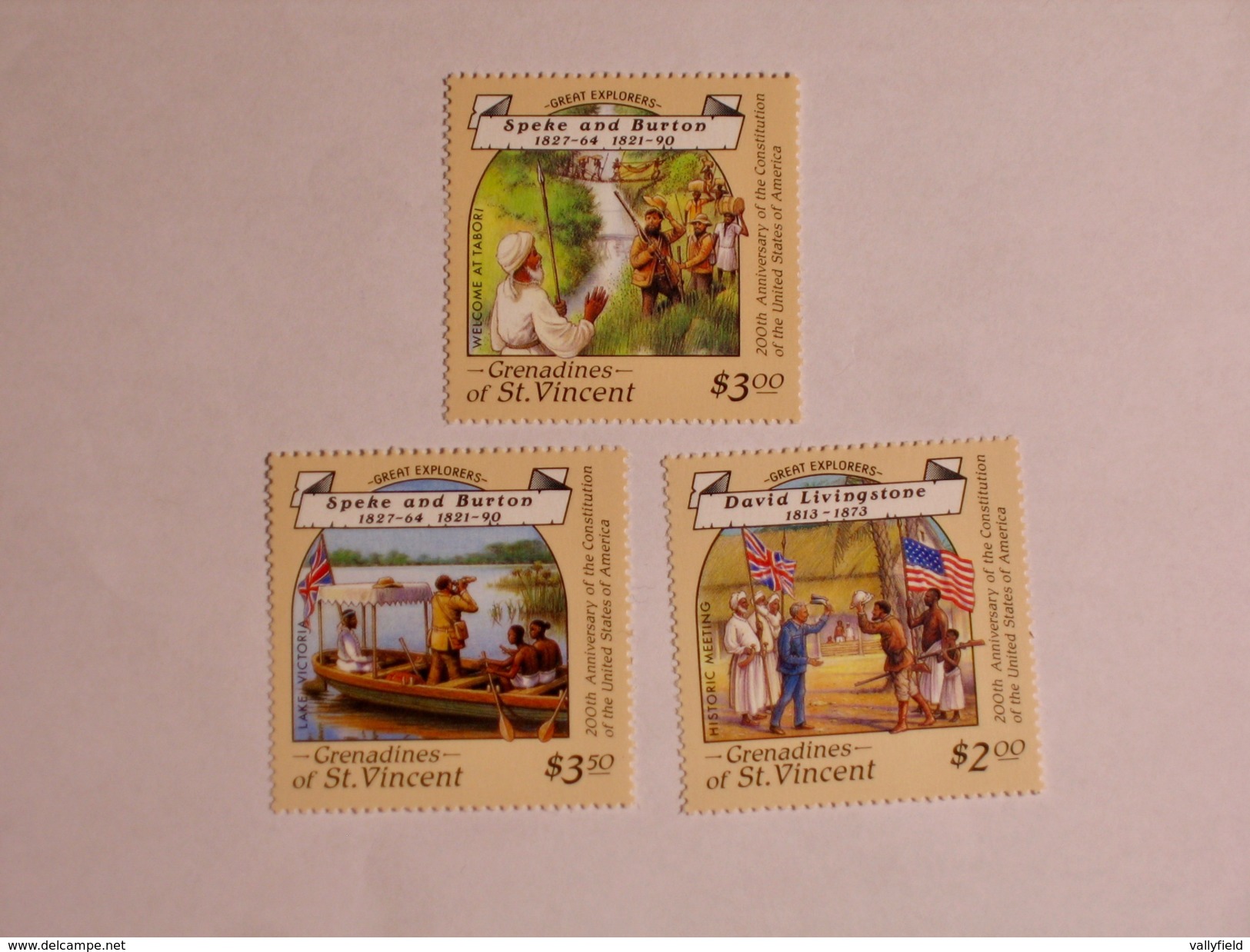 ST-VINCENT & GRENADINES  1988   LOT# 1  GREAT EXPLORERS - St.Vincent & Grenadines