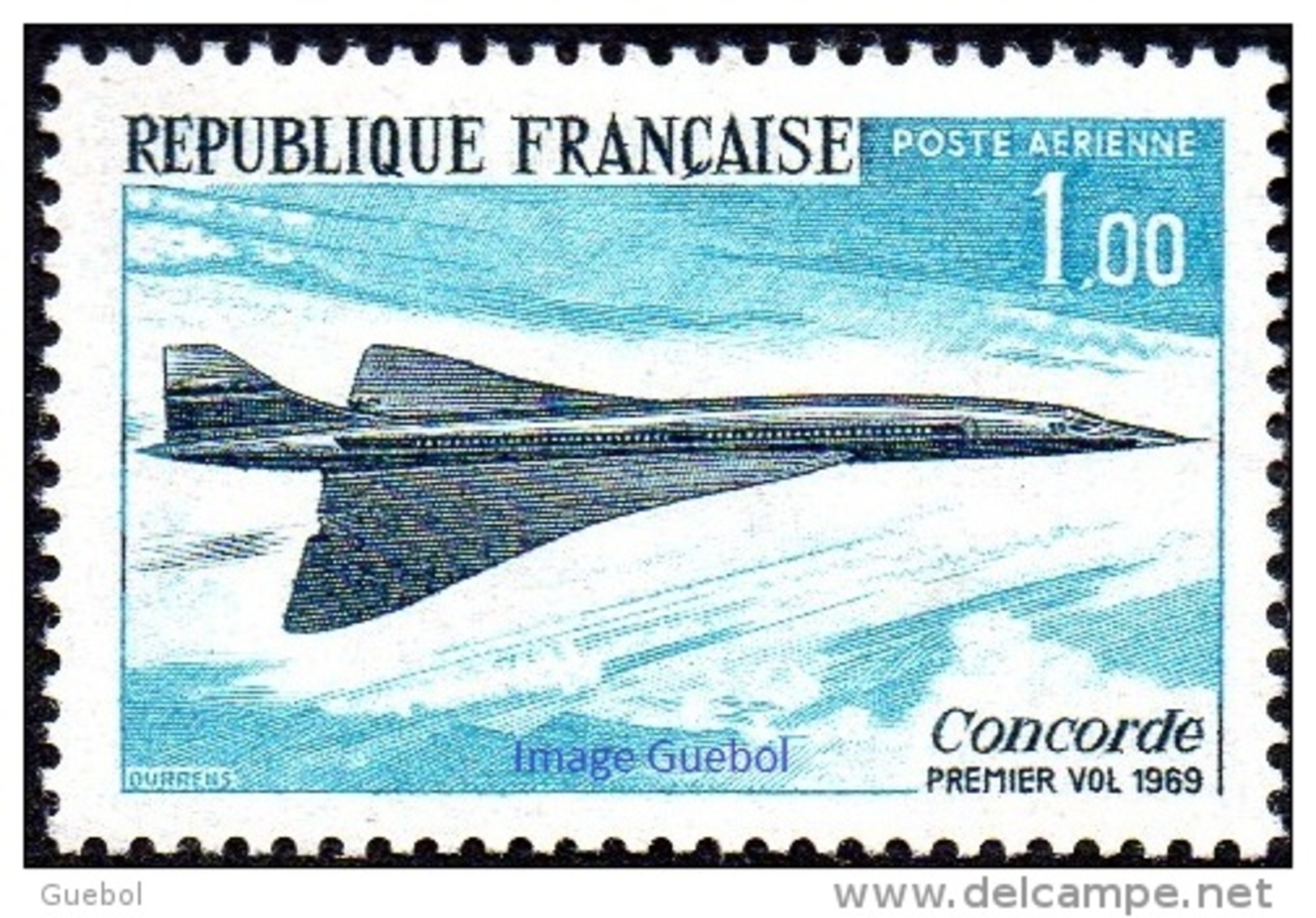 France N° PA  43 ** Poste Aérienne - Transport - Premier Vol De L'avion Supersonique Concorde - 1960-.... Mint/hinged