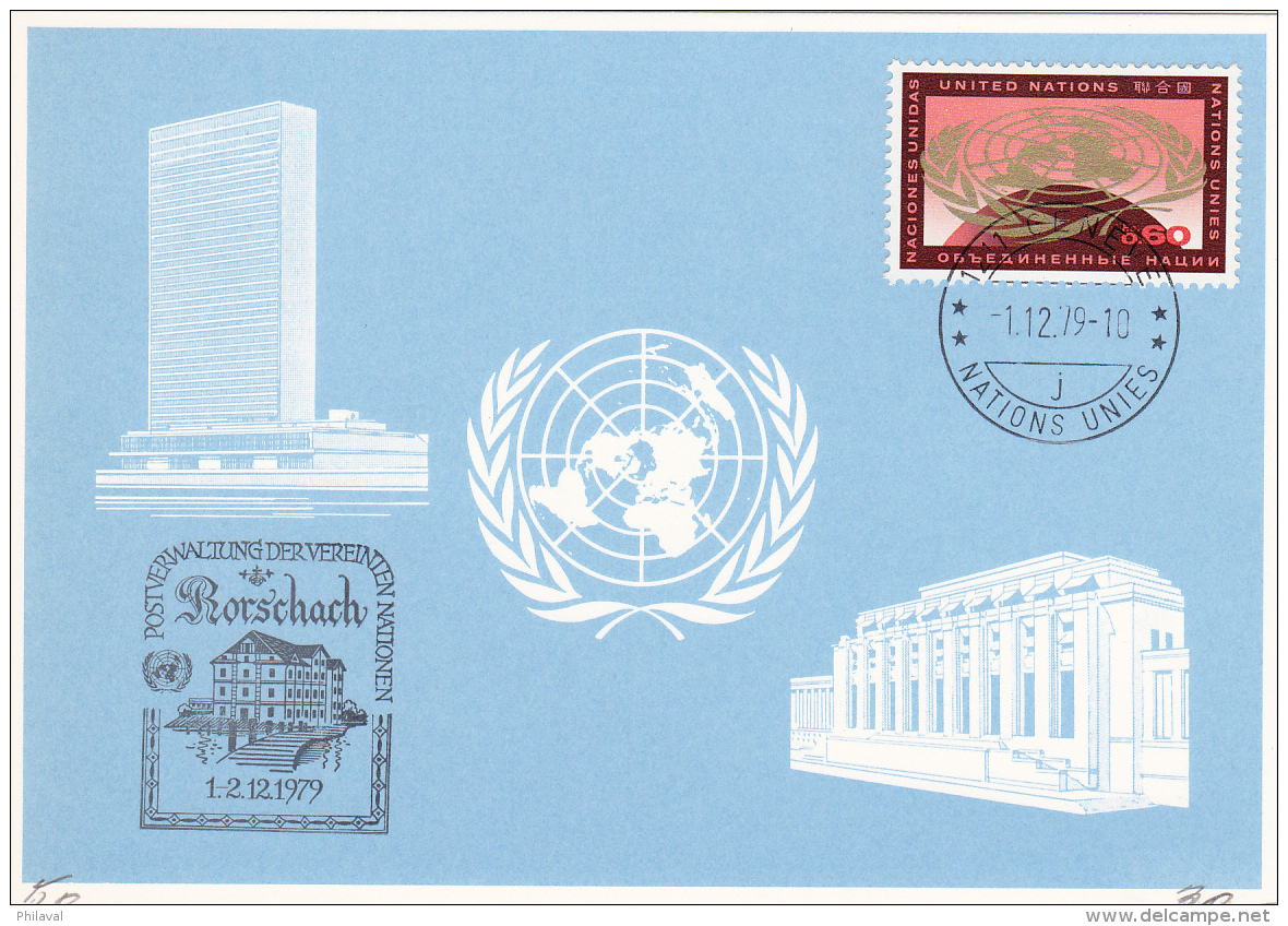 Postvernaltung Der Vereinten Nationen RORSCHACH 1-2.12.1979 - Briefe U. Dokumente