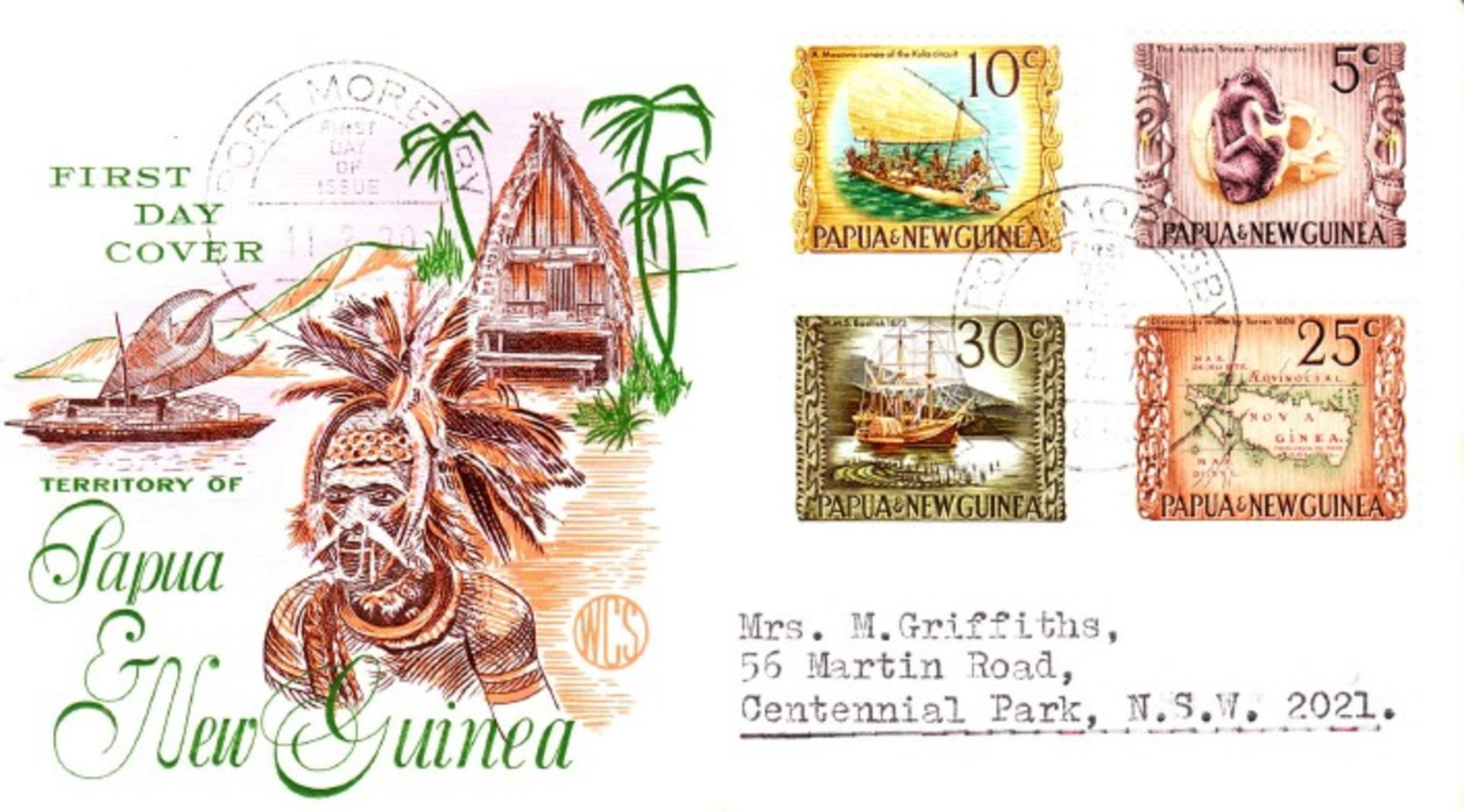 Prestoric Ambum & Stone & Skull FDC - Papoea-Nieuw-Guinea