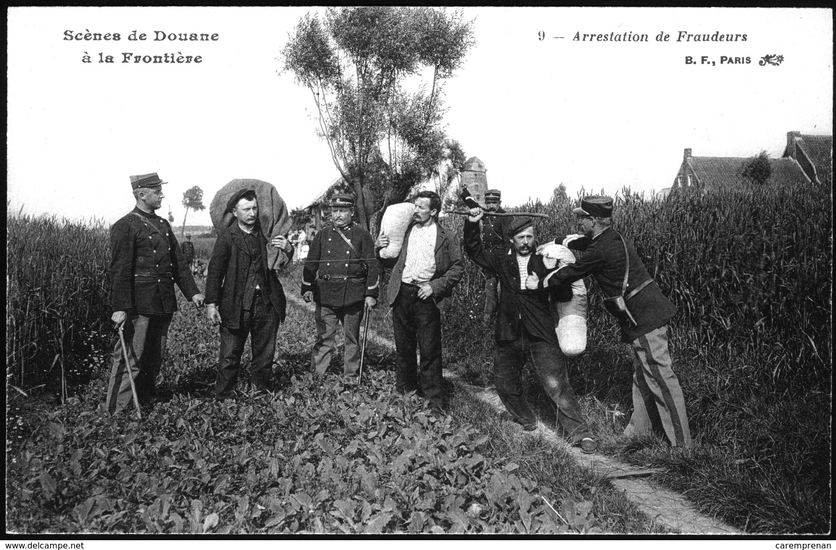 Scènes De Douane à La Frontière.9.Arrestation De Fraudeurs - Police - Gendarmerie