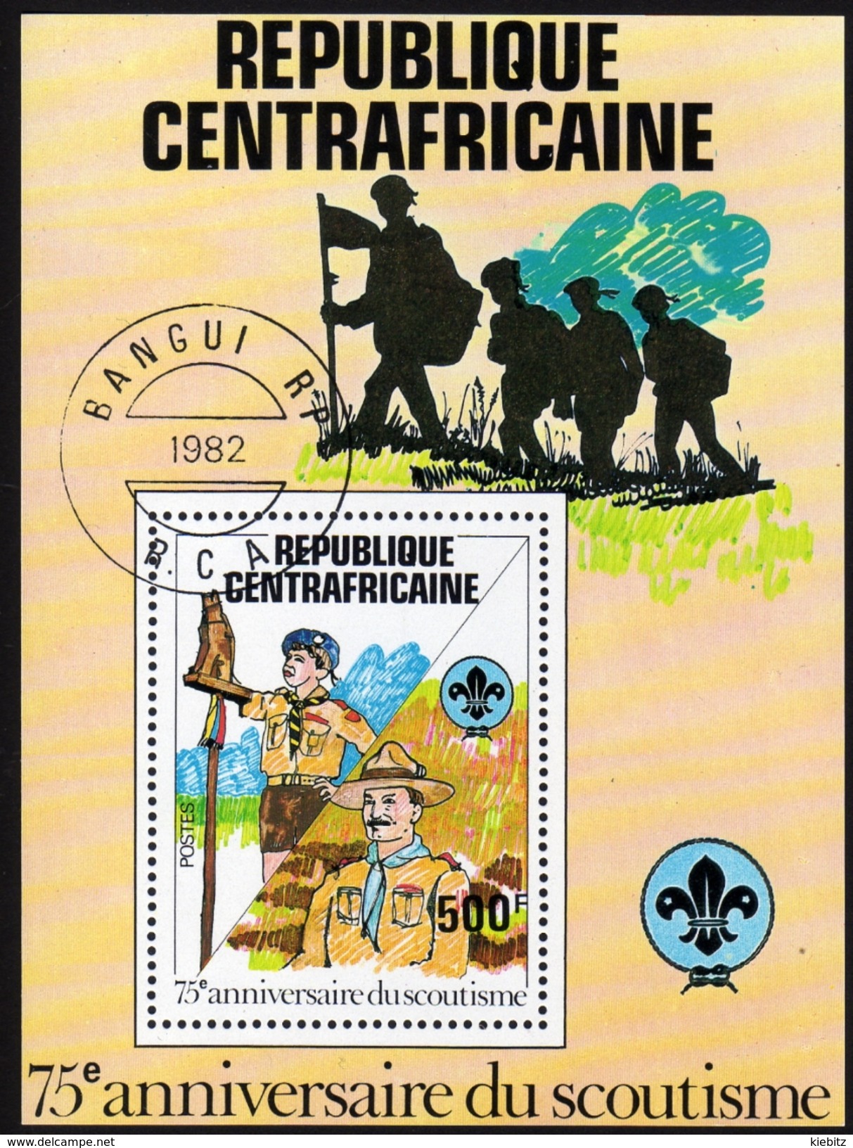 ZENTRALAFRIKA 1982 - Pfadfinder, Scout - Lord Baden-Powell - Block 163 - Gebraucht