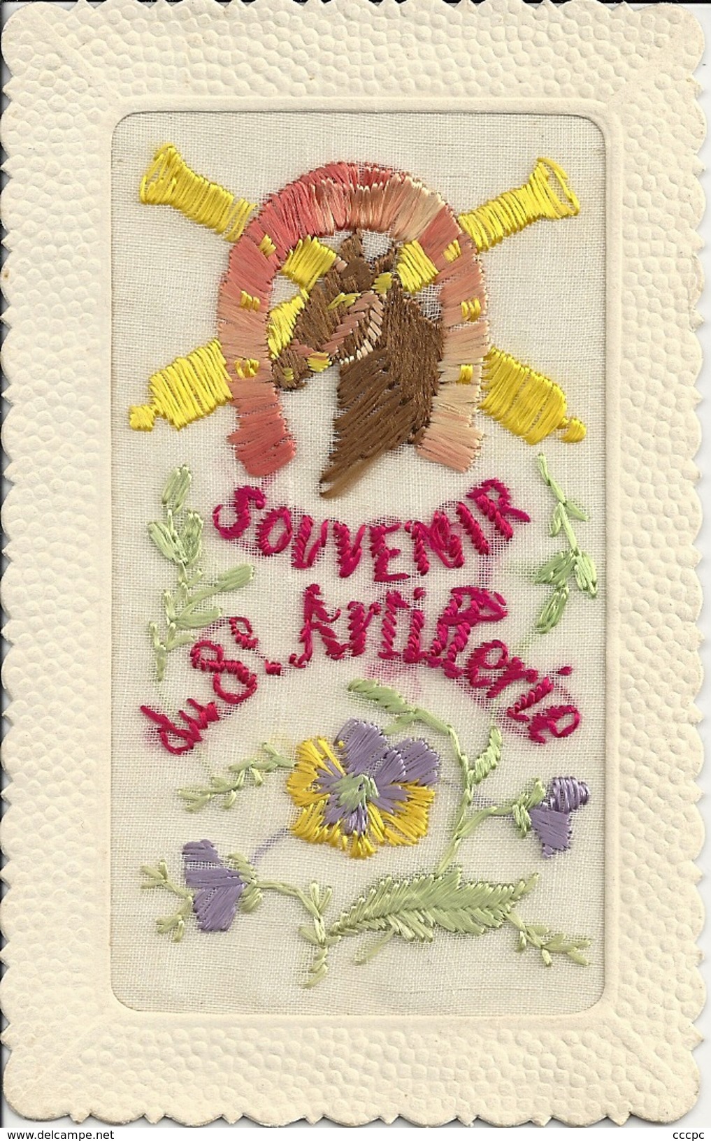 CPA Souvenir Du 8e D'Artillerie De Nancy Carte Brodée - Nancy