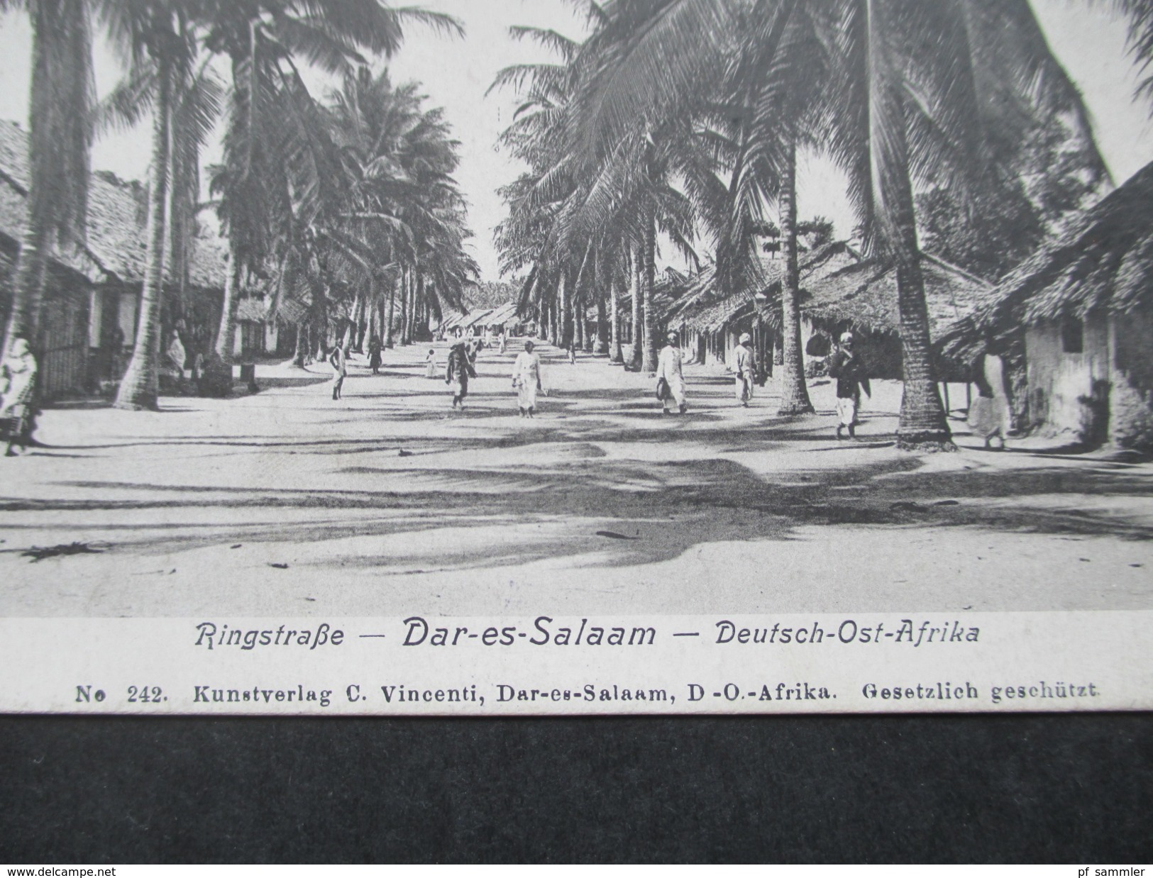 AK 1914 Ringstraße - Dar-es-Salaam Deutsch Ost Afrika. No 242 Kunstverlag C. Vincenti. DOA. Nach Potsdam - Ehemalige Dt. Kolonien