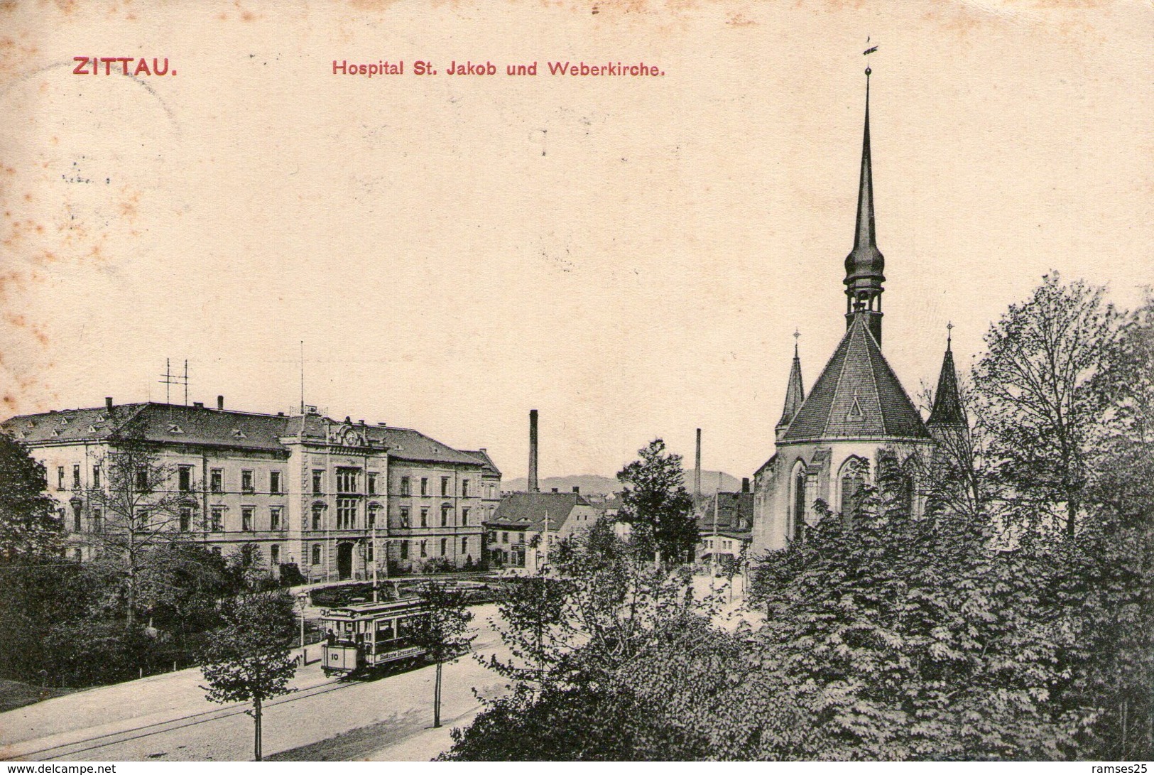(34)  CPA  Zittau  Hospital St Jakobund Weberkirche  (bon Etat) - Zittau