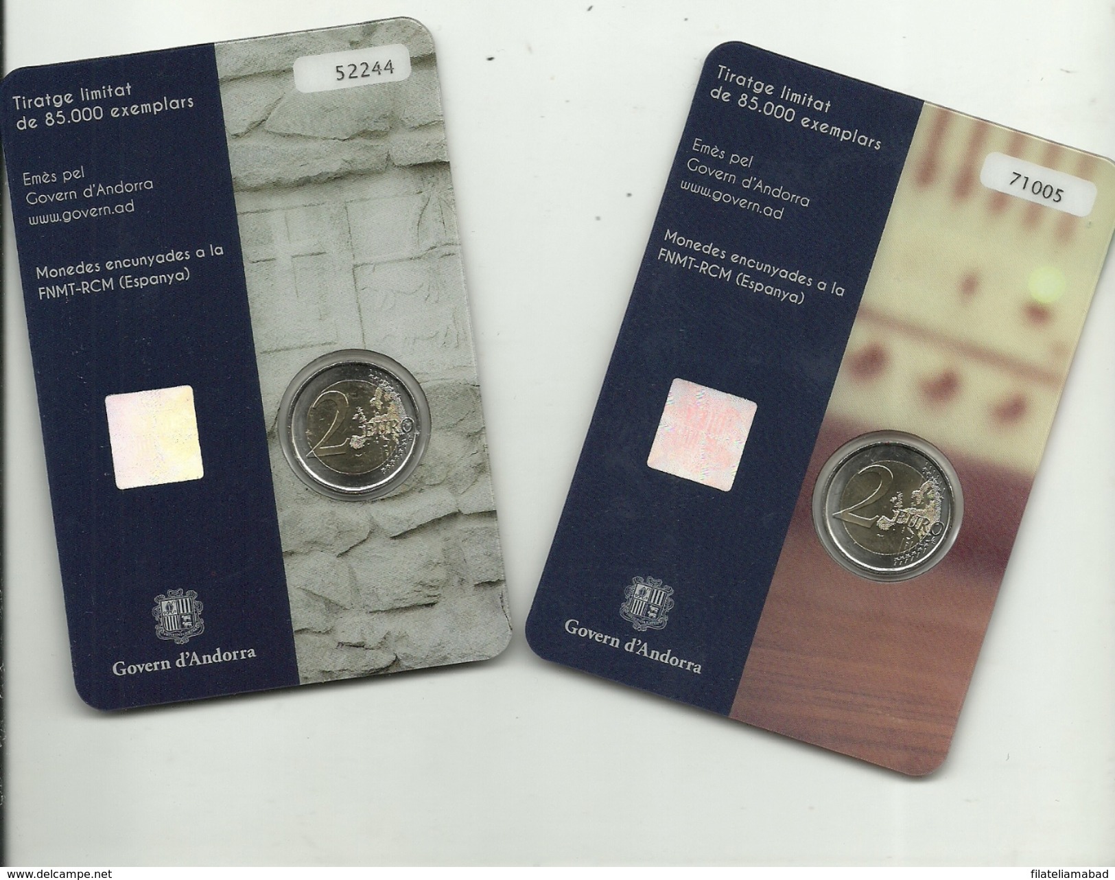 ANDORRA EUROS 2016. 1 MONEDA DE 2,00&euro; C. 150 ANYS NOVA REFORMA + 1 MONEDA C. 2,00&euro; 25È RADIO I TELEVISIO D'AND - Andorra