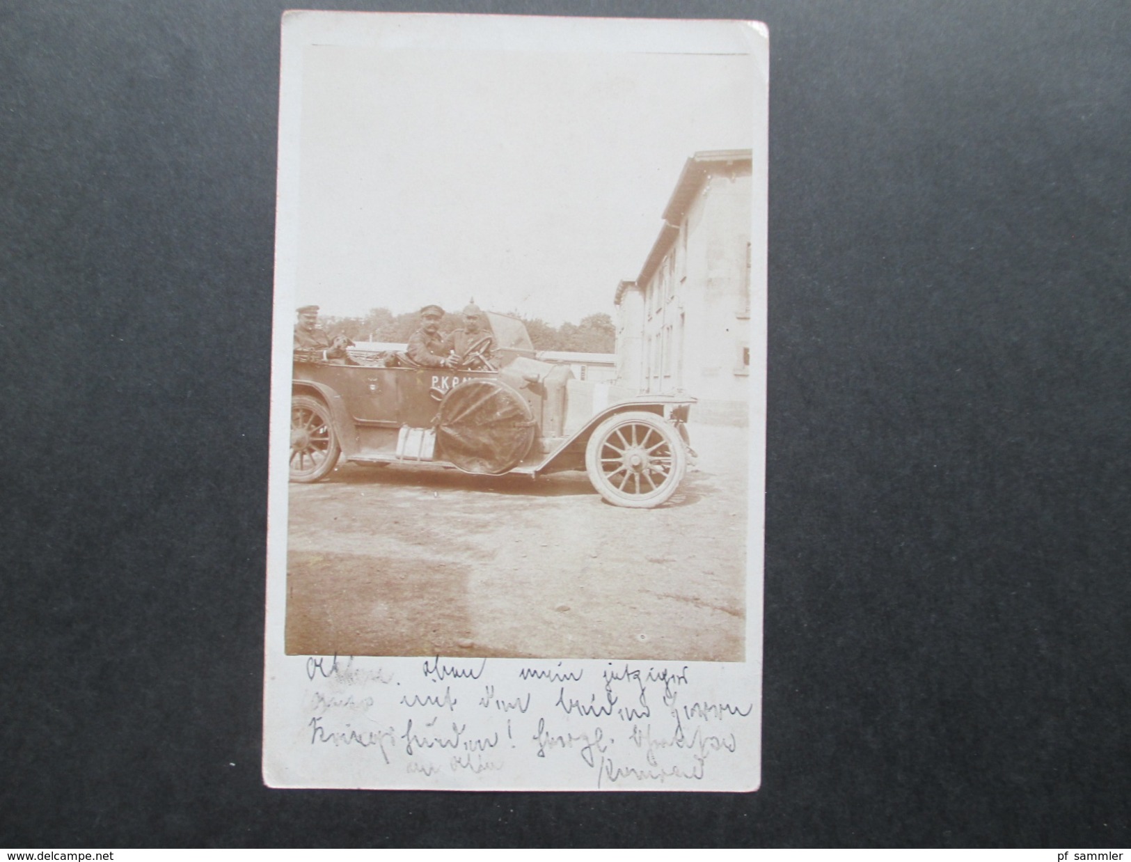 AK / Echtfoto 1. WK Auto KFZ Mit Aufschrtift P.K.P...Festungs - Fernsprech - Abteilung Metz. Feldpostkarte. RRR - Turismo