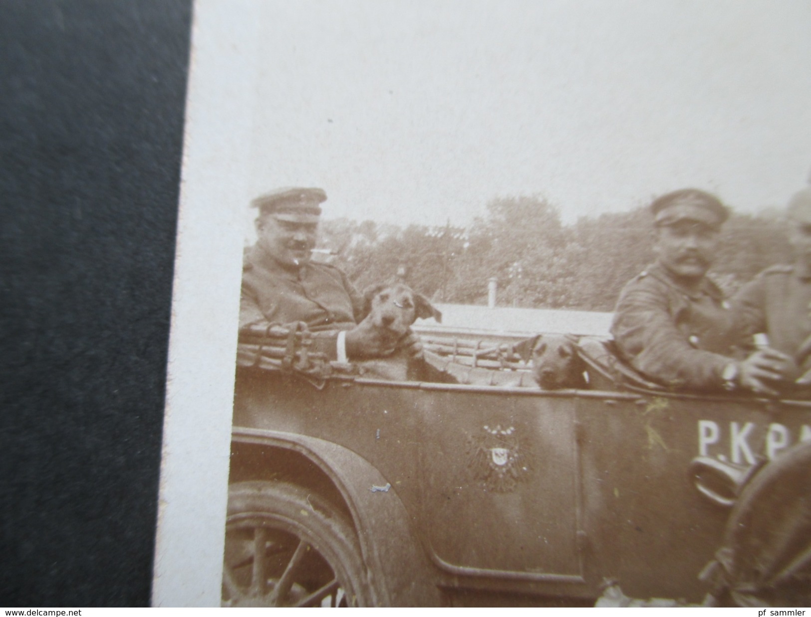 AK / Echtfoto 1. WK Auto KFZ Mit Aufschrtift P.K.P...Festungs - Fernsprech - Abteilung Metz. Feldpostkarte. RRR - Passenger Cars