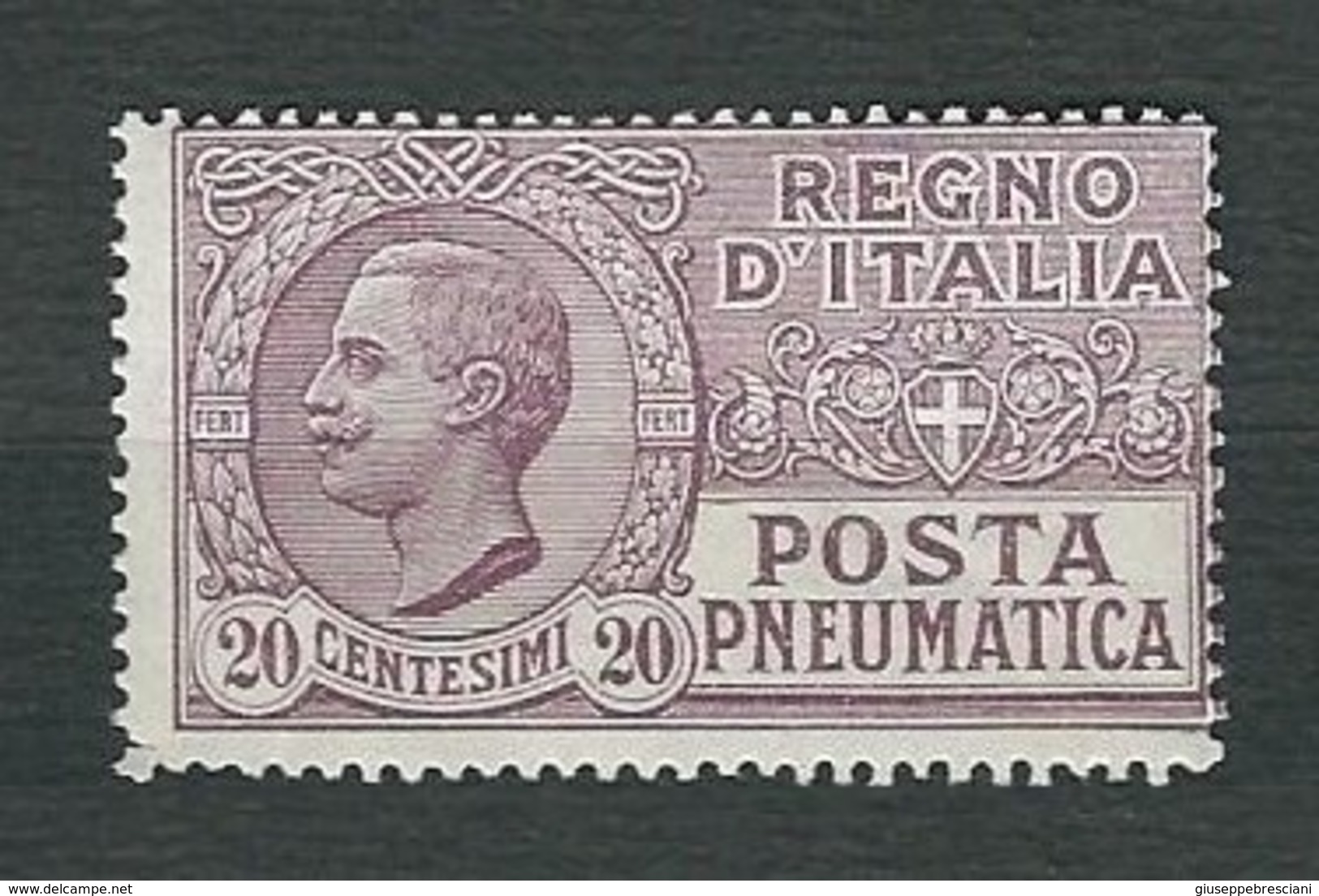 ITALIA 1925 - Posta Pneumatica - Vittorio Emanuele III - 20 C. Violetto Bruno - MH - Sa:PN 8 - Posta Pneumatica