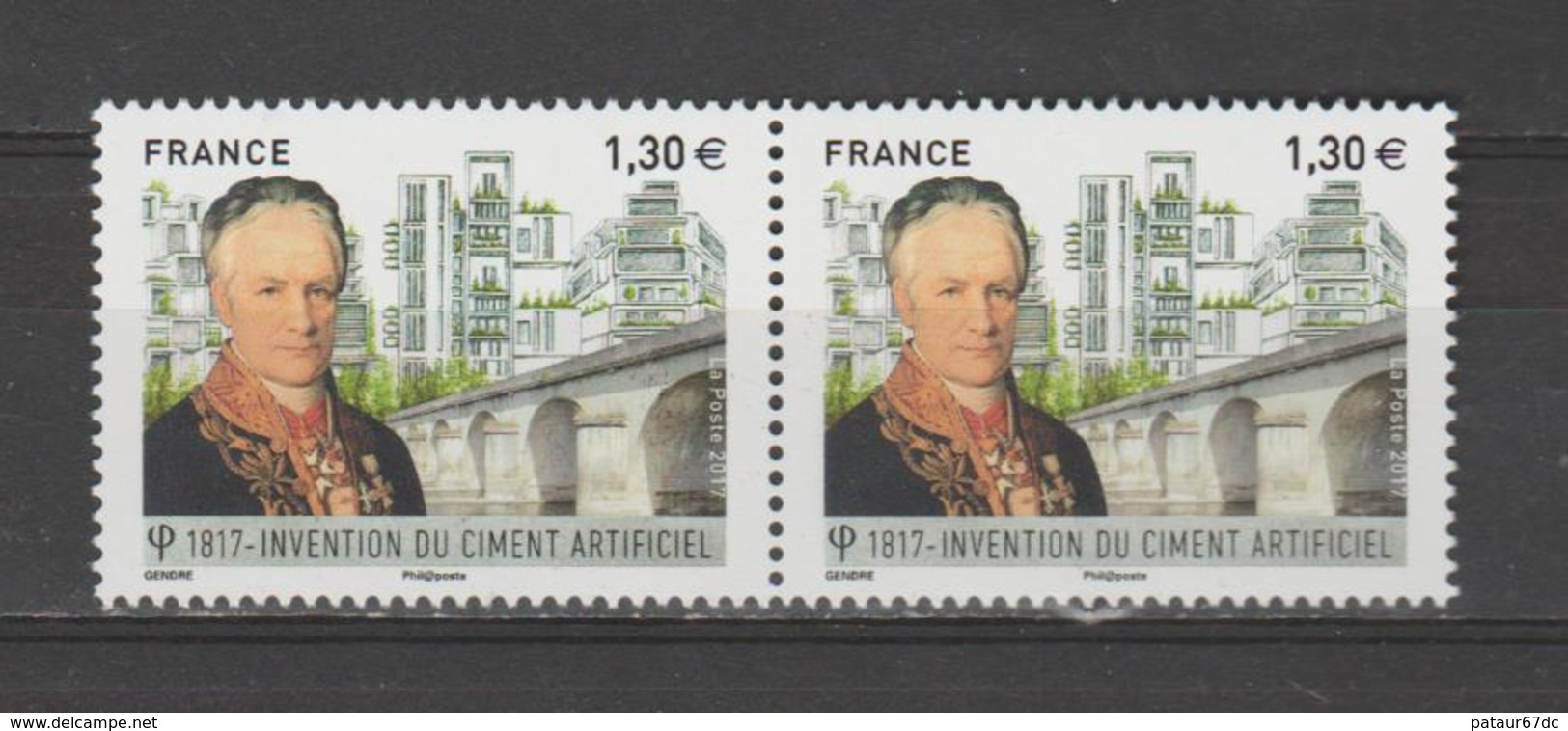 FRANCE / 2017 / Y&T N° 5153 ** : Louis Vicat & Ciment Artificiel X 2 En Paire - Ongebruikt