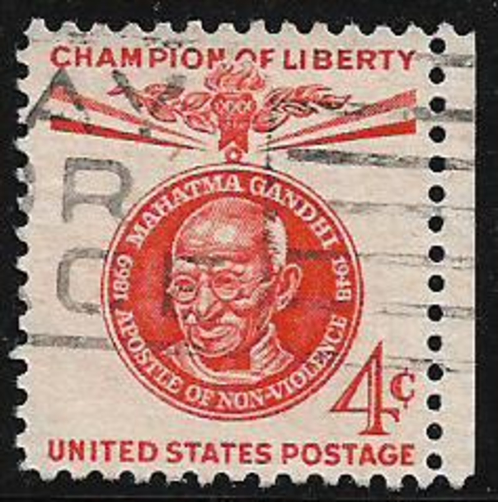 United States USA 1969  Mahatma Gandhi Apostle Of Non-Violence Used Stamp # AR:54 - Mahatma Gandhi