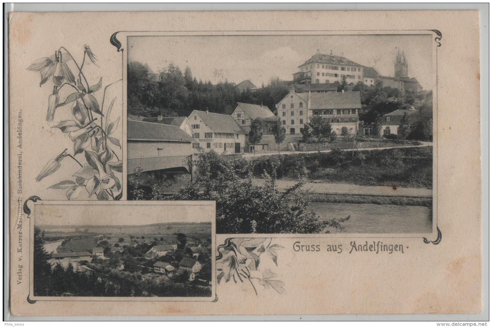 Gruss Aus Andelfingen - Jugendstilkarte - Andelfingen