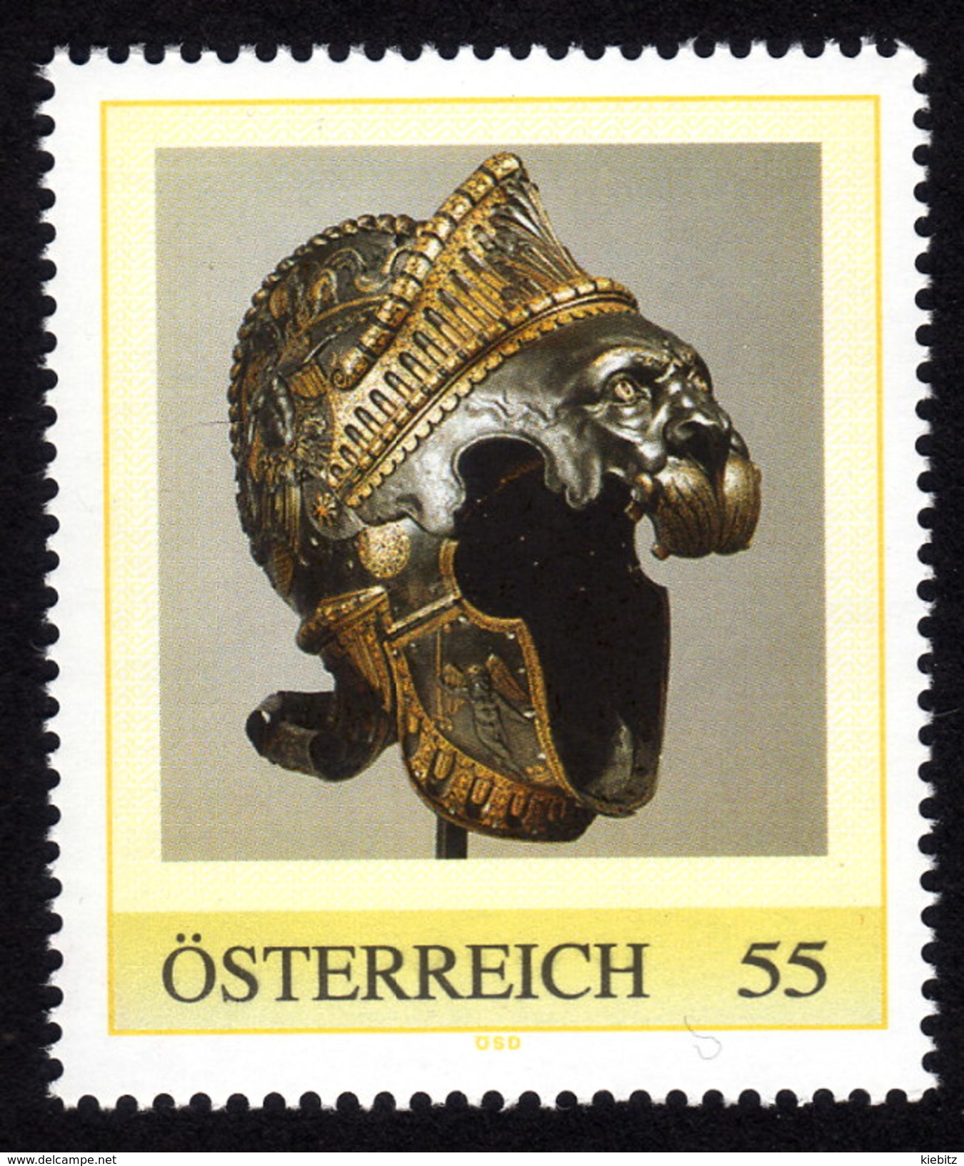 ÖSTERREICH 2008 ** Sturmhaube Mit Löwe Von Kaiser Karl V. - PM Personalized Stamp MNH - Archäologie