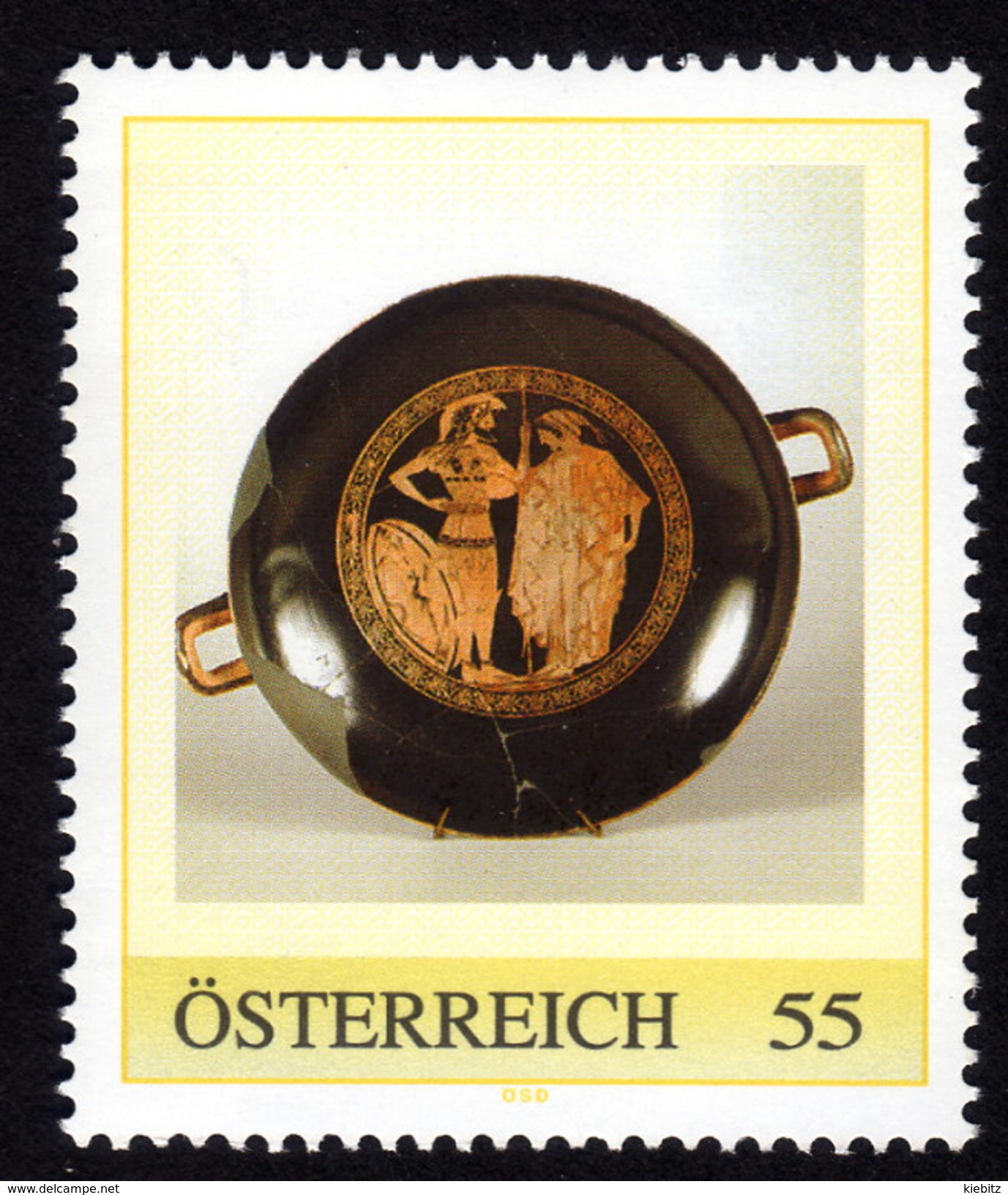 ÖSTERREICH 2008 ** Archäologie, Attische Schale / Maler Duris Um 500 V. Chr.- PM Personalized Stamp - MNH - Archäologie