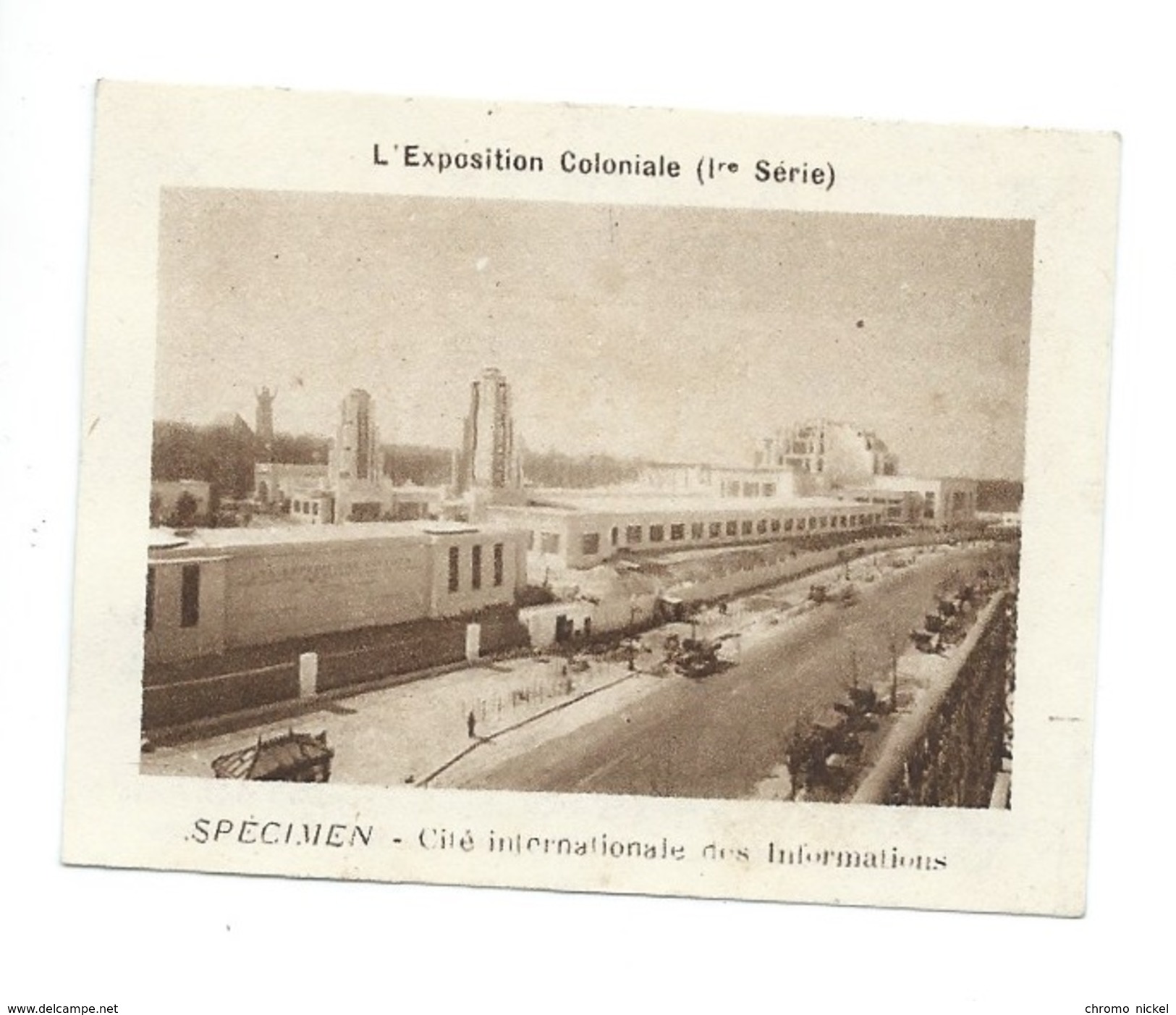 Chromo Exposition Coloniale 1931 Cité Des Informations Pub: Vache Qui Rit Spécimen Bien 76 X 58 Mm - Sonstige & Ohne Zuordnung