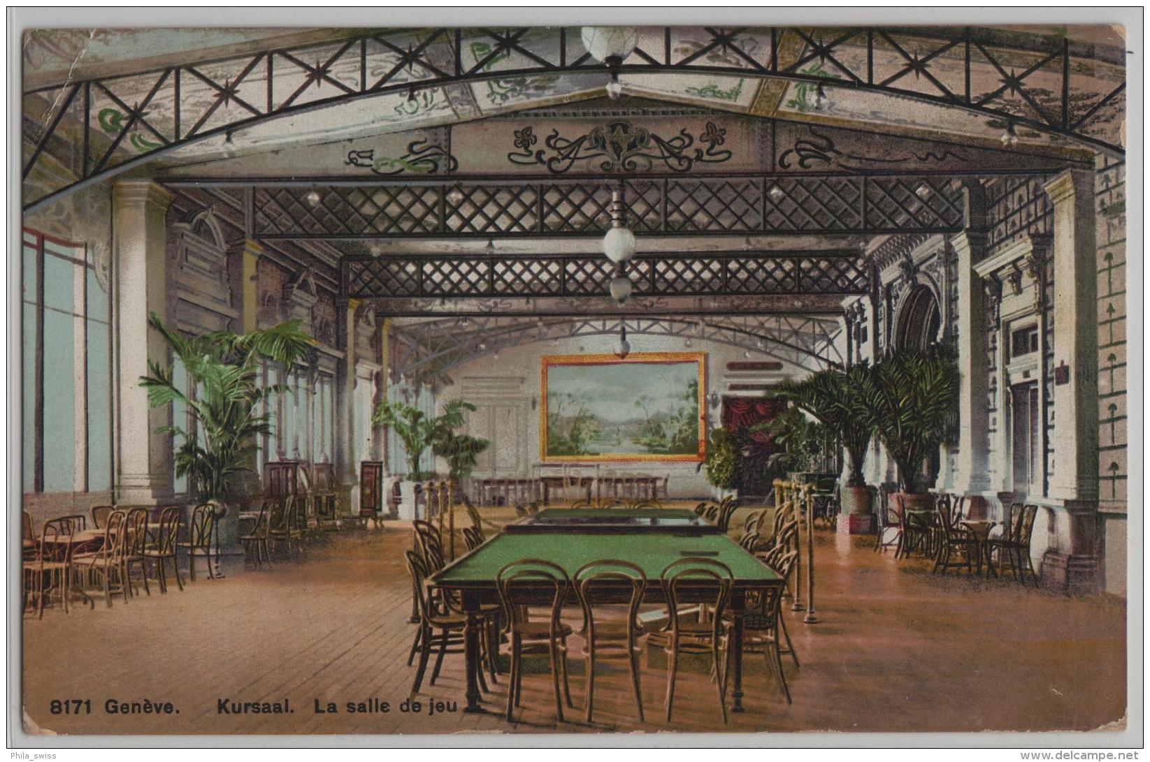 Geneve - Kursaal, La Salle De Jeu - Phototypie No. 8171 - Autres & Non Classés