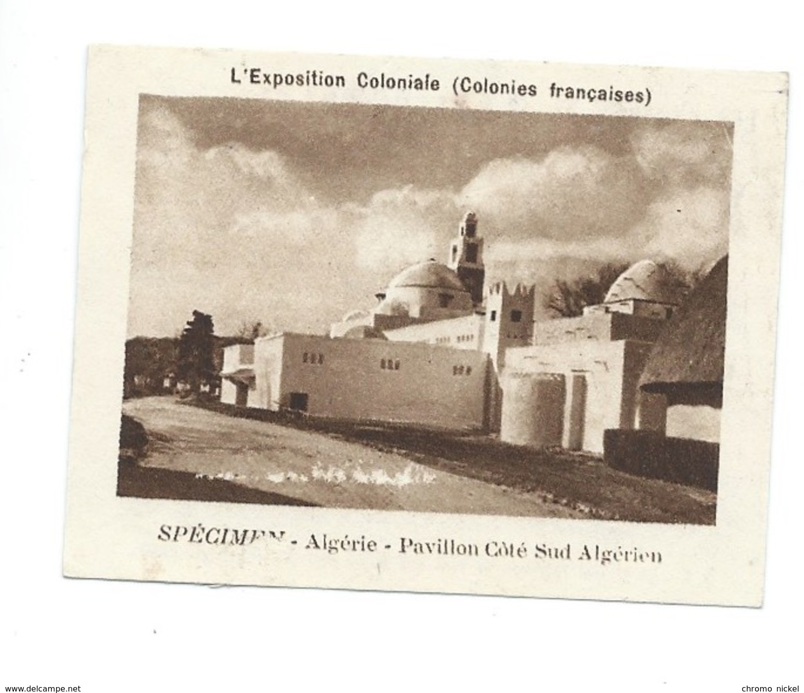 Chromo Algérie Exposition Coloniale 1931 Pavillon Pub: Vache Qui Rit Spécimen Bien 76 X 58 Mm - Autres & Non Classés