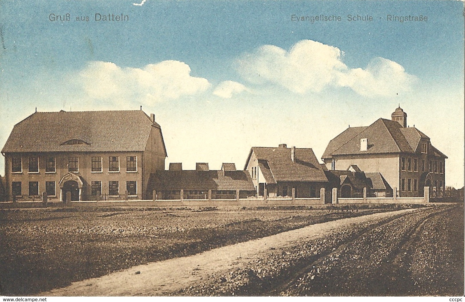 CPA Gruss Aus Datteln école évangélique RingStrasse Evangelische Schule - Datteln