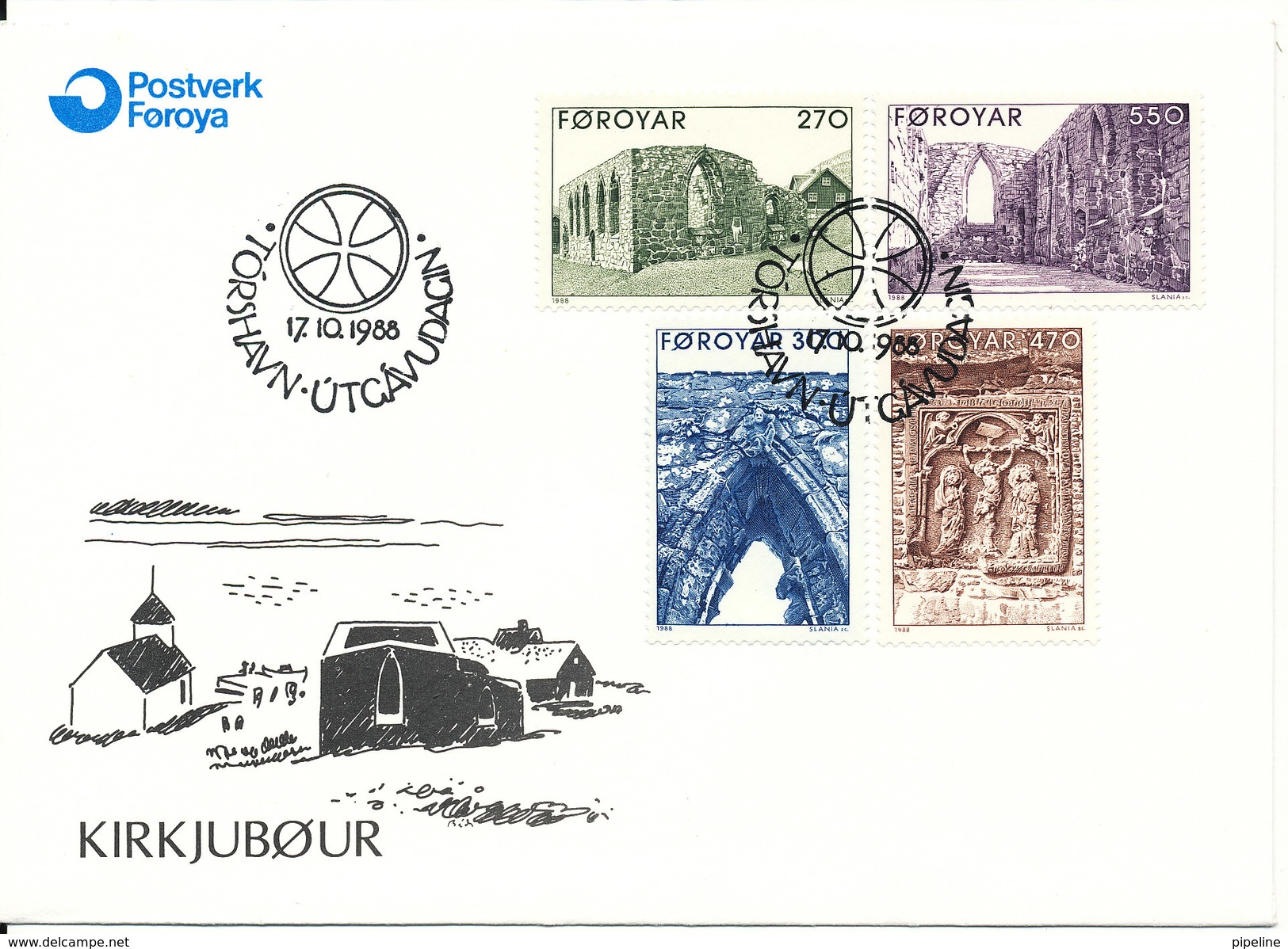 Faroe Islands FDC 5-9-1988 Complete Set Of 4 Cultural Traditions - Faroe Islands