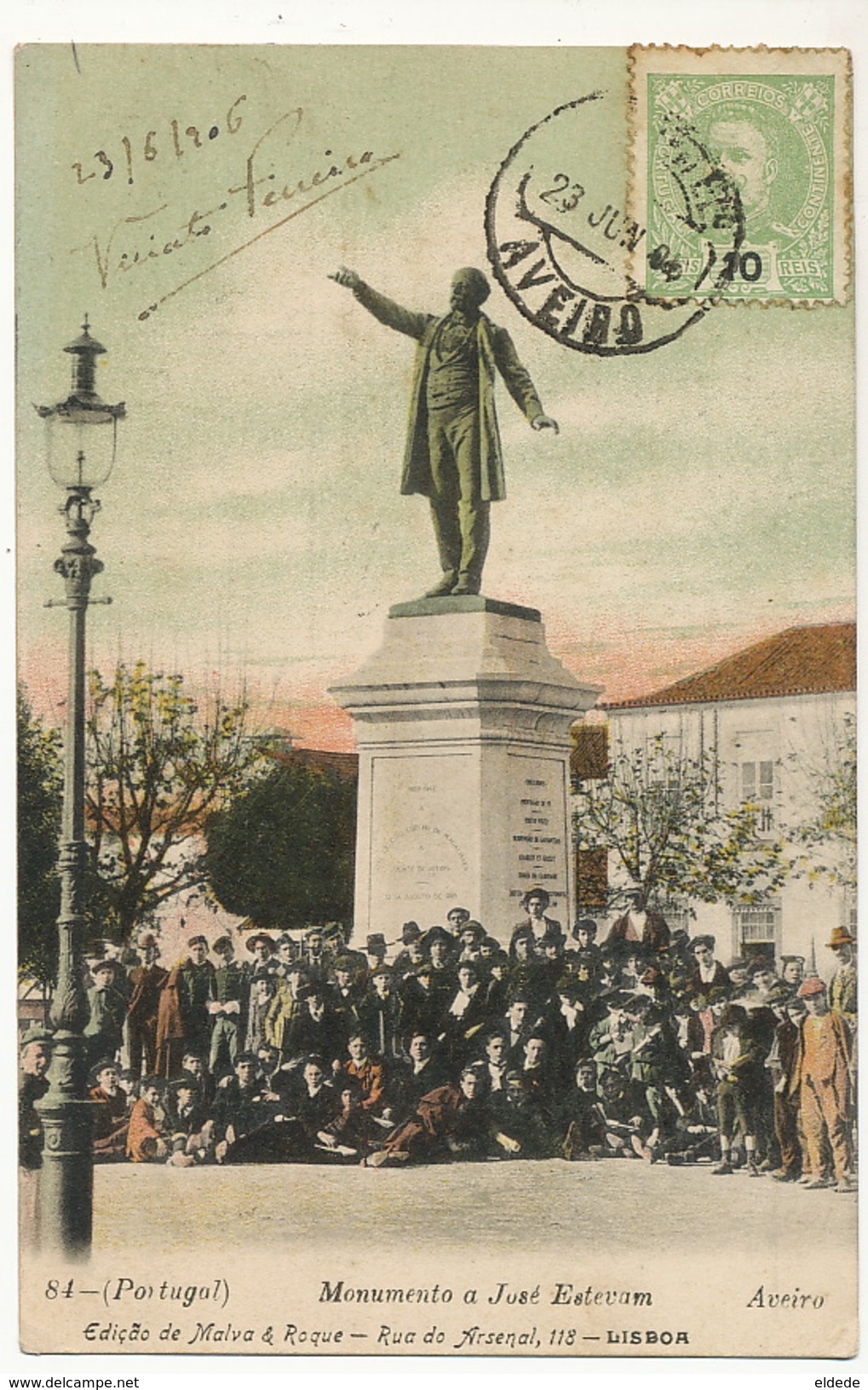 Aveiro 84 Monumento A Jose Estevam Ediçao De Malva Roque 1906 - Aveiro