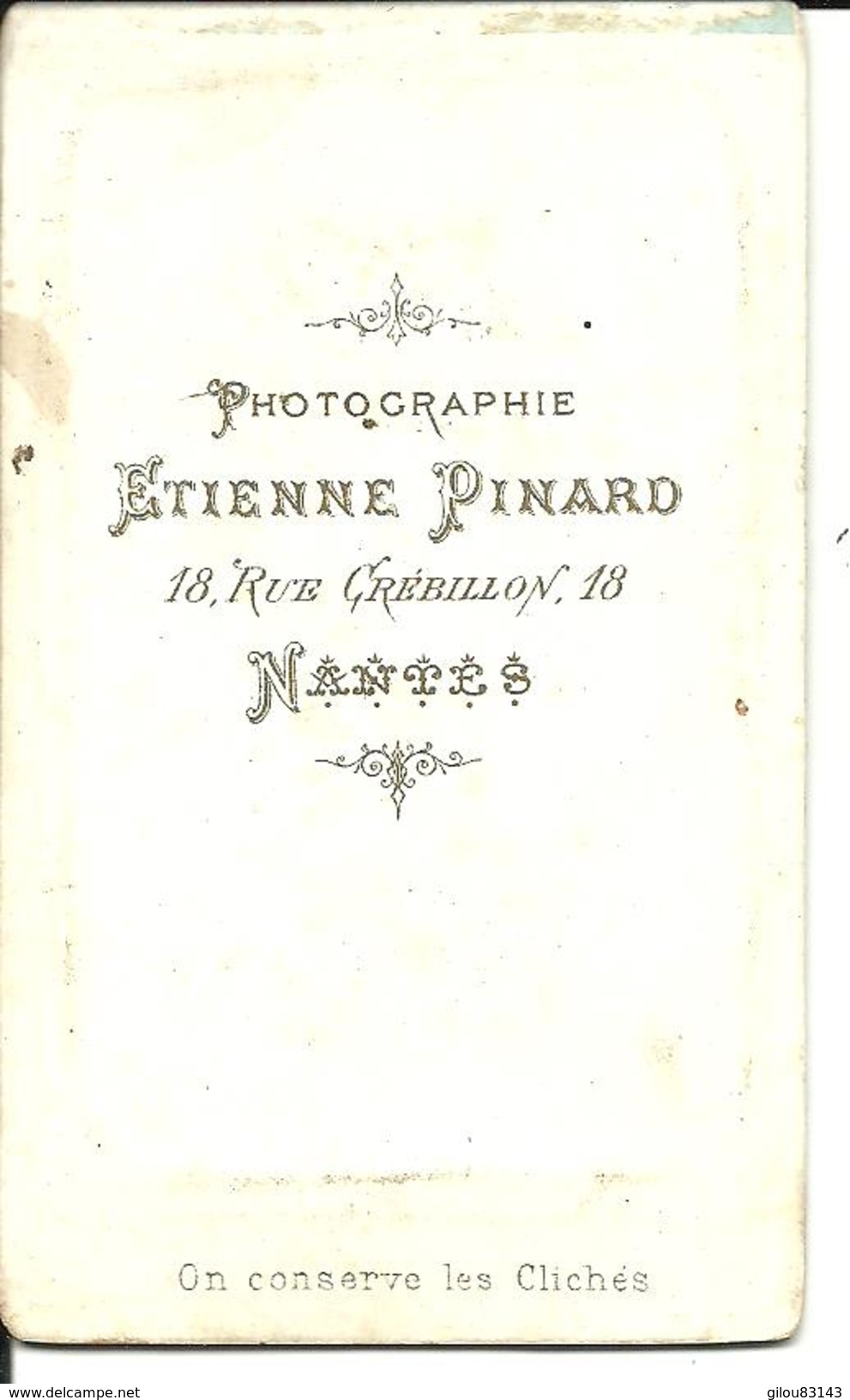 CDV, Militaire, 65eme Regiment, Photo Etienne Pinard, Nantes    (etat Voir Photos) - Anciennes (Av. 1900)
