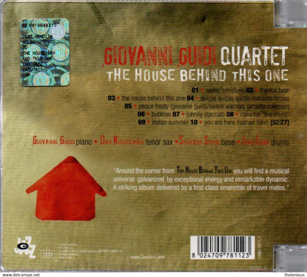 # CD: Giovanni Guidi Quartet – The House Behind This One - CAMJ 7811-2 - Jazz