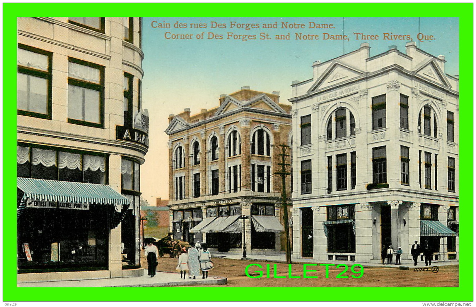 TROIS-RIVIÈRES, QUÉBEC - COIN DES RUES DES FORGES & NOTRE DAME - ANIMÉE - THE VALENTINE & SONS PUB. CO LTD - - Trois-Rivières