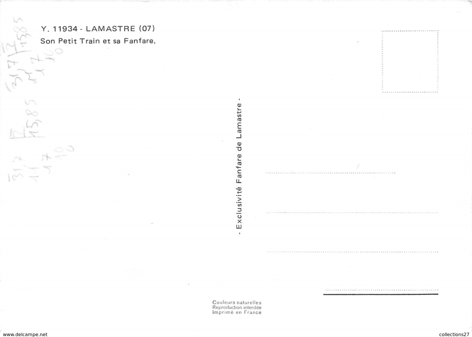 07-LAMASTRE- SON PETIT TRAIN ET SA FANFARE - Lamastre