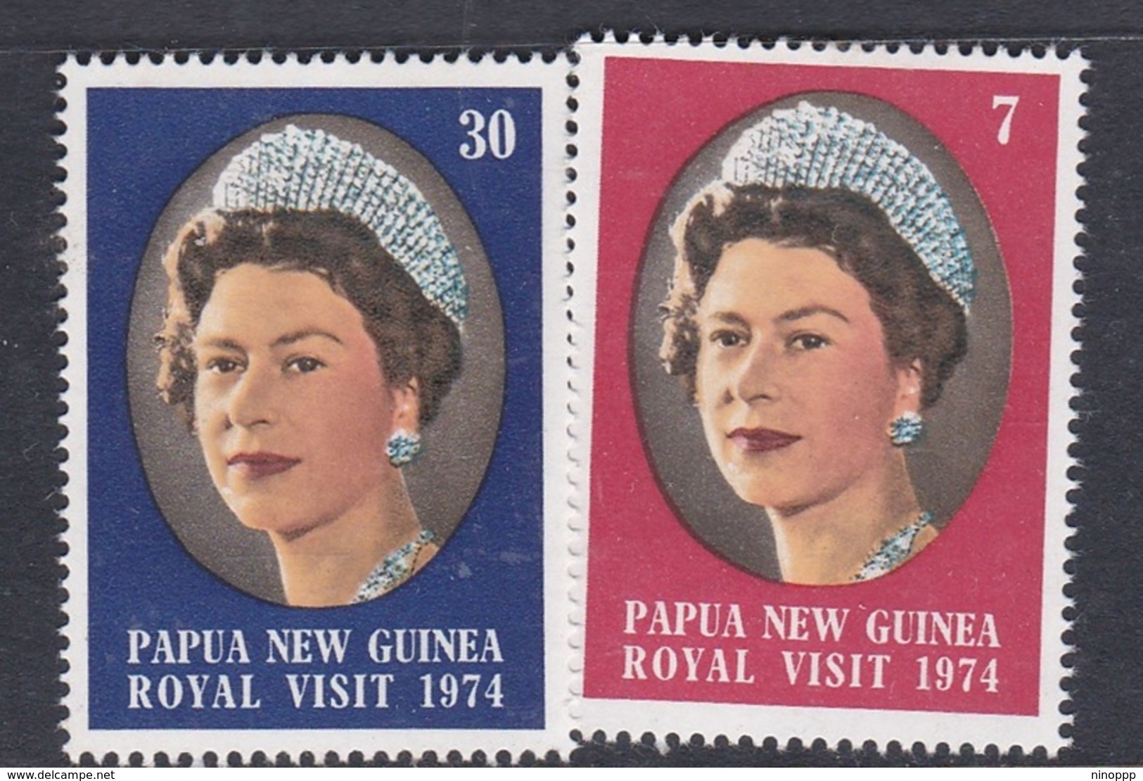 Papua New Guinea SG 268-269 1974 Royal Visit MNH - Papua New Guinea