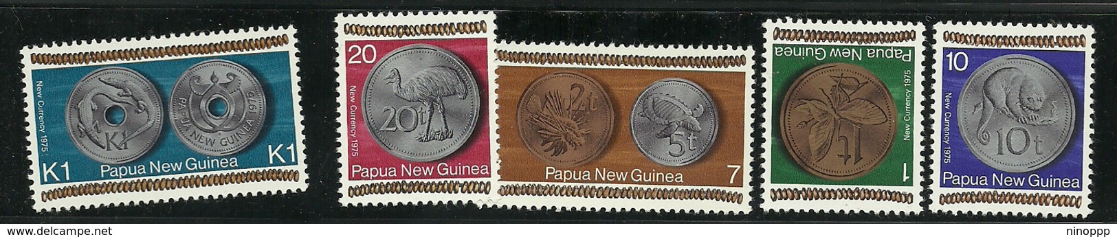 Papua New Guinea SG 281-285 1975 Coins MNH - Papoea-Nieuw-Guinea